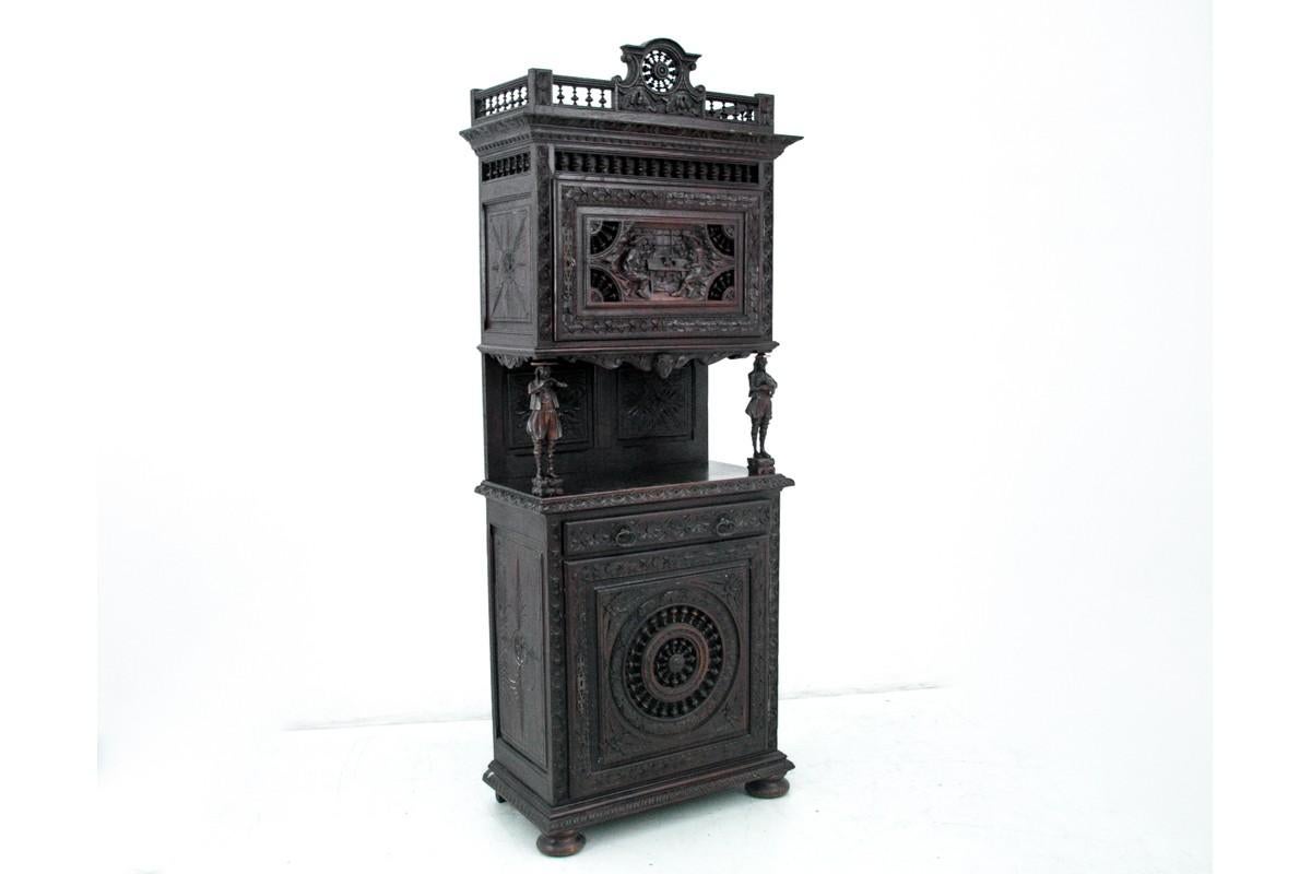 Early Victorian Antique Breton Cabinet, France, Late 19th Century