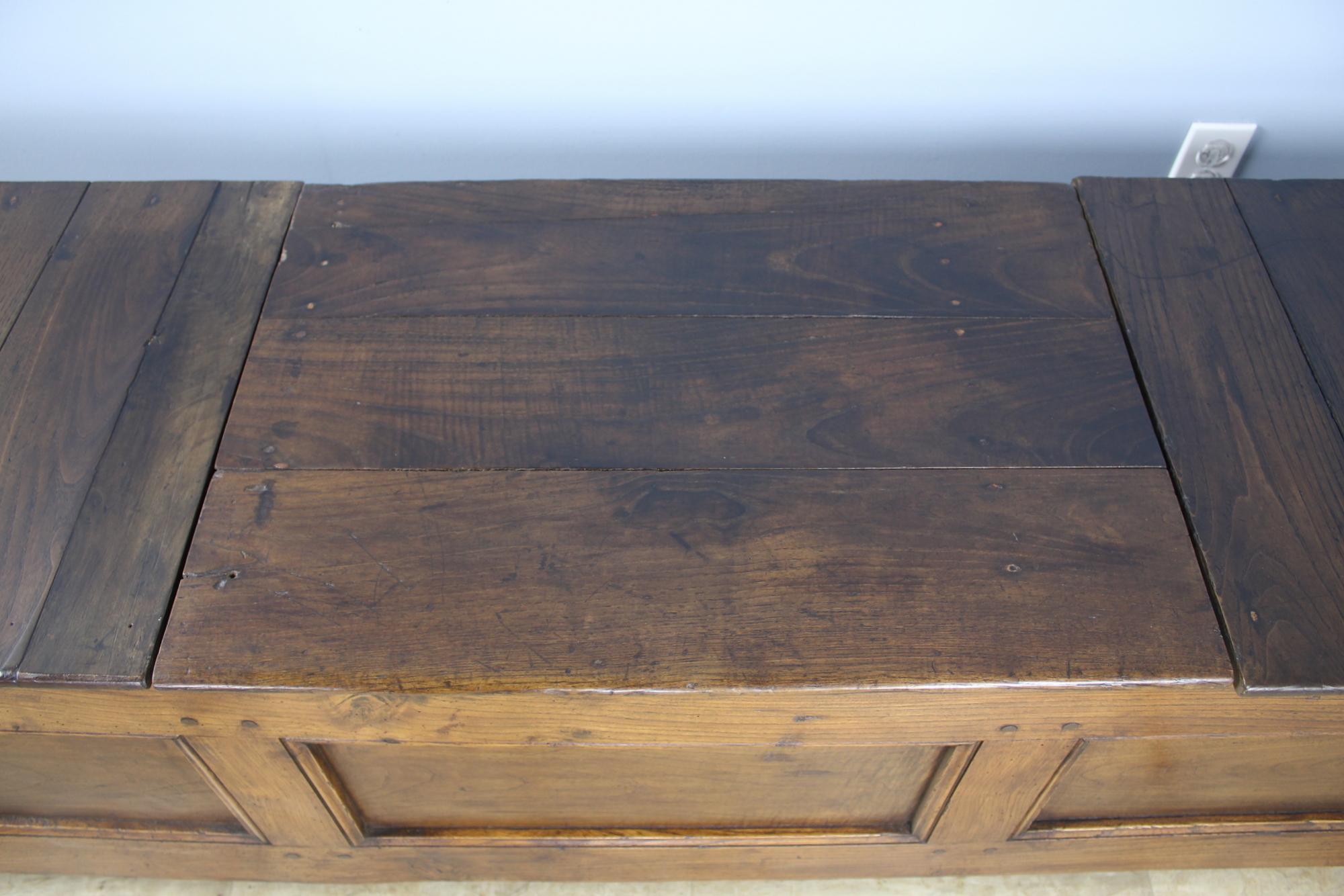 Antique Breton Chestnut Coffer 5