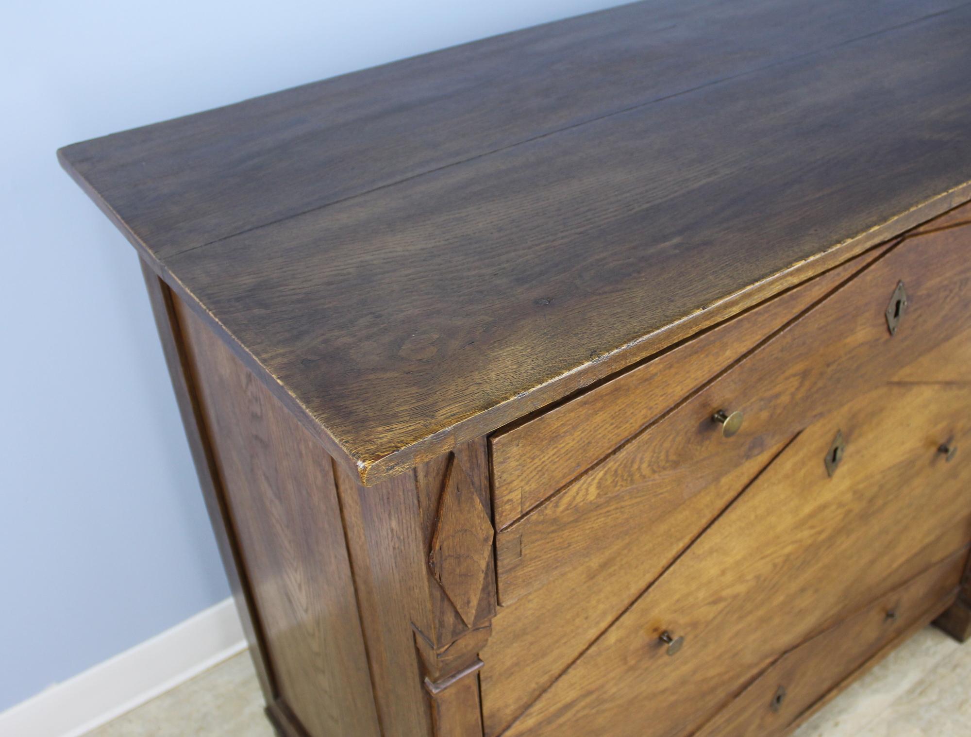 Antique Breton Chestnut Commode 1