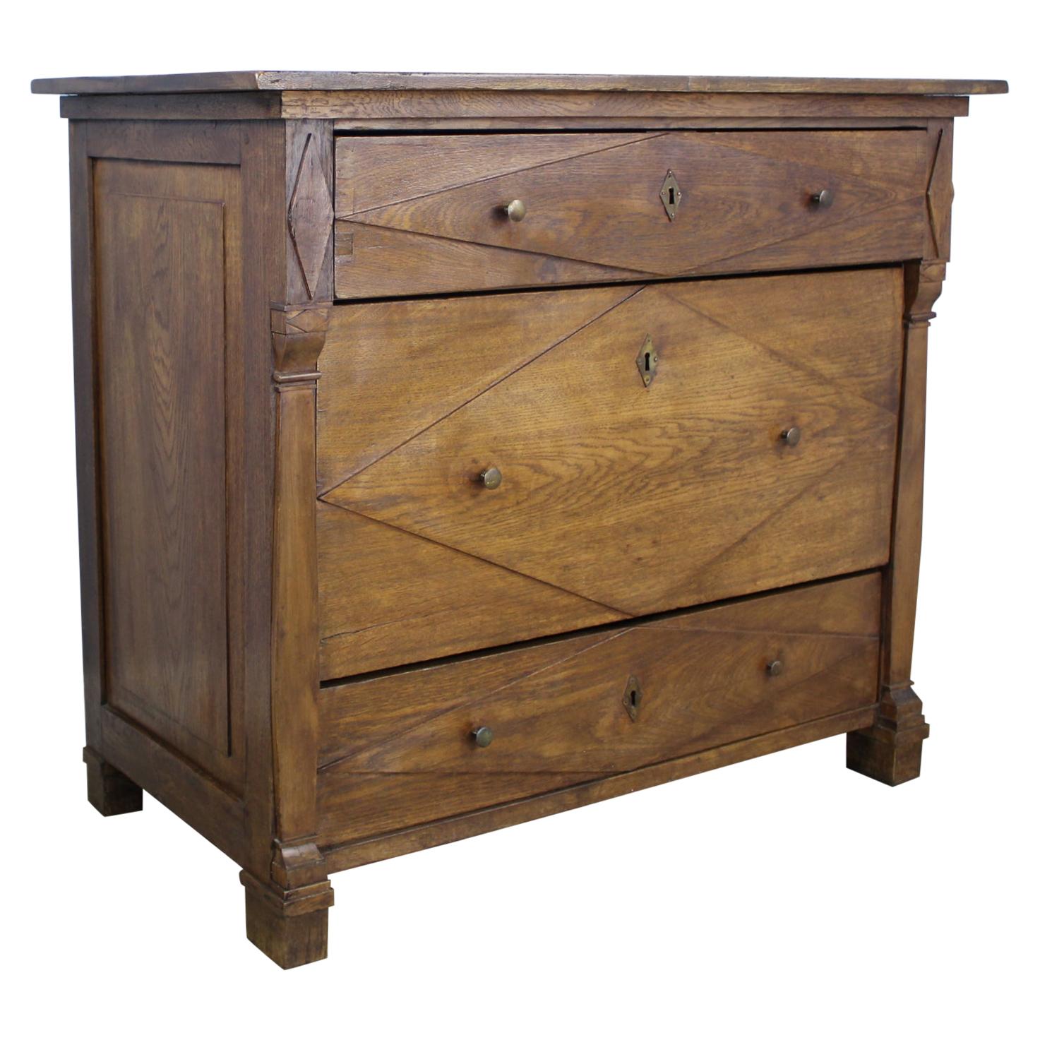 Antique Breton Chestnut Commode