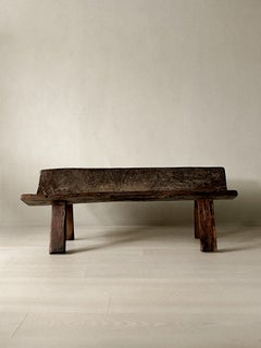 Antique Bridal Bench, Scandinavian Wabi Sabi, c  1600s