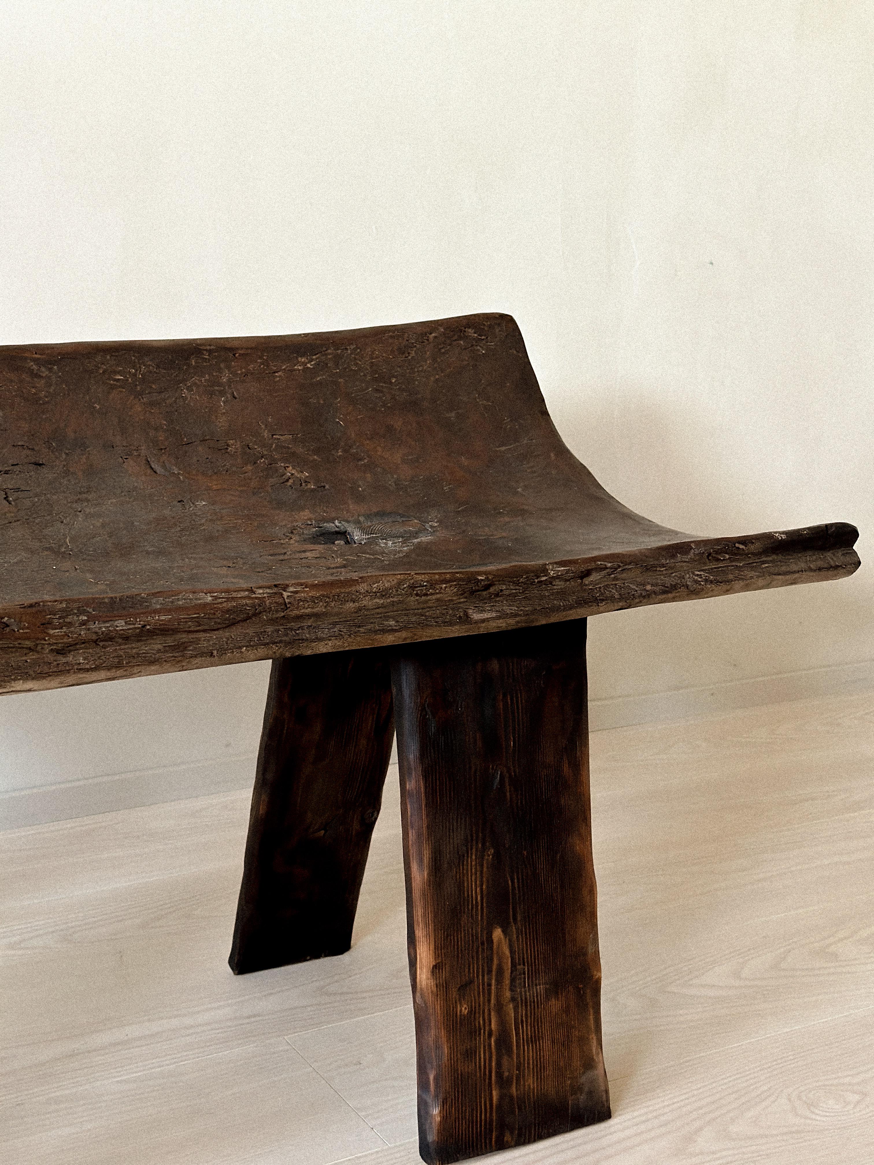 Bois Banc de mariage ancien scandinave Wabi Sabi, c  1600s en vente