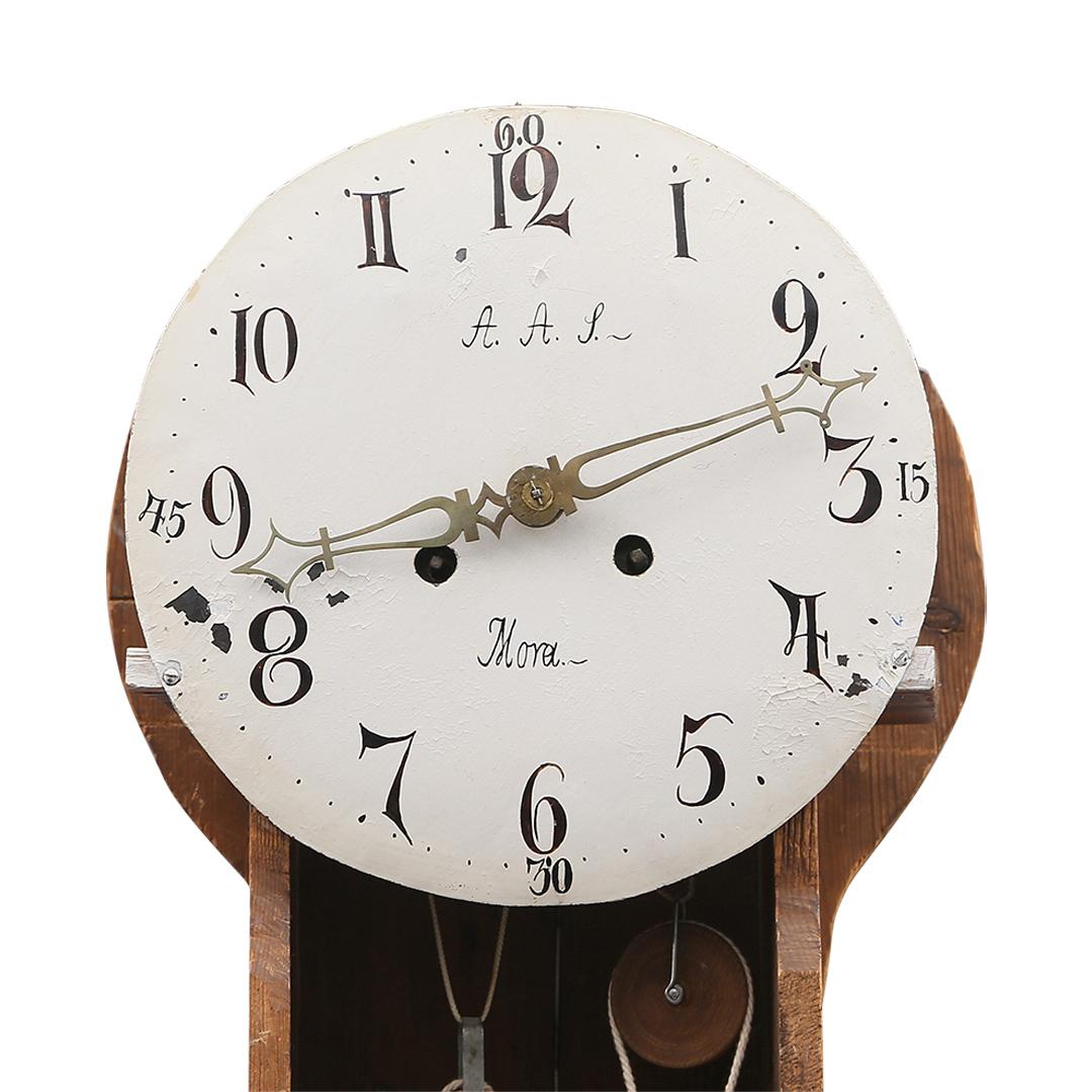 Gustavian Antique Bridal Mora Clock For Sale