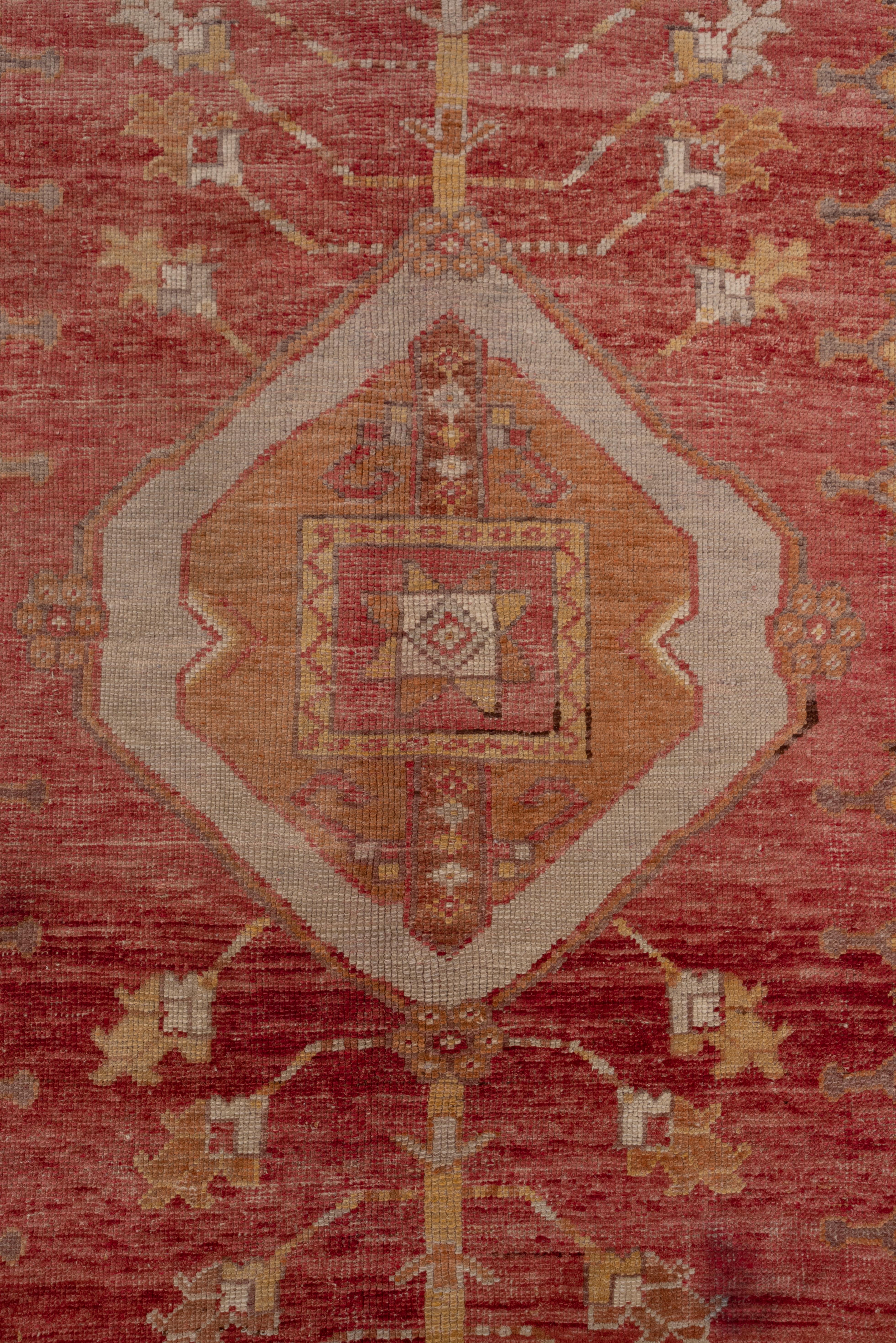 Turkish Antique Bright Oushak Rug, circa 1920s For Sale
