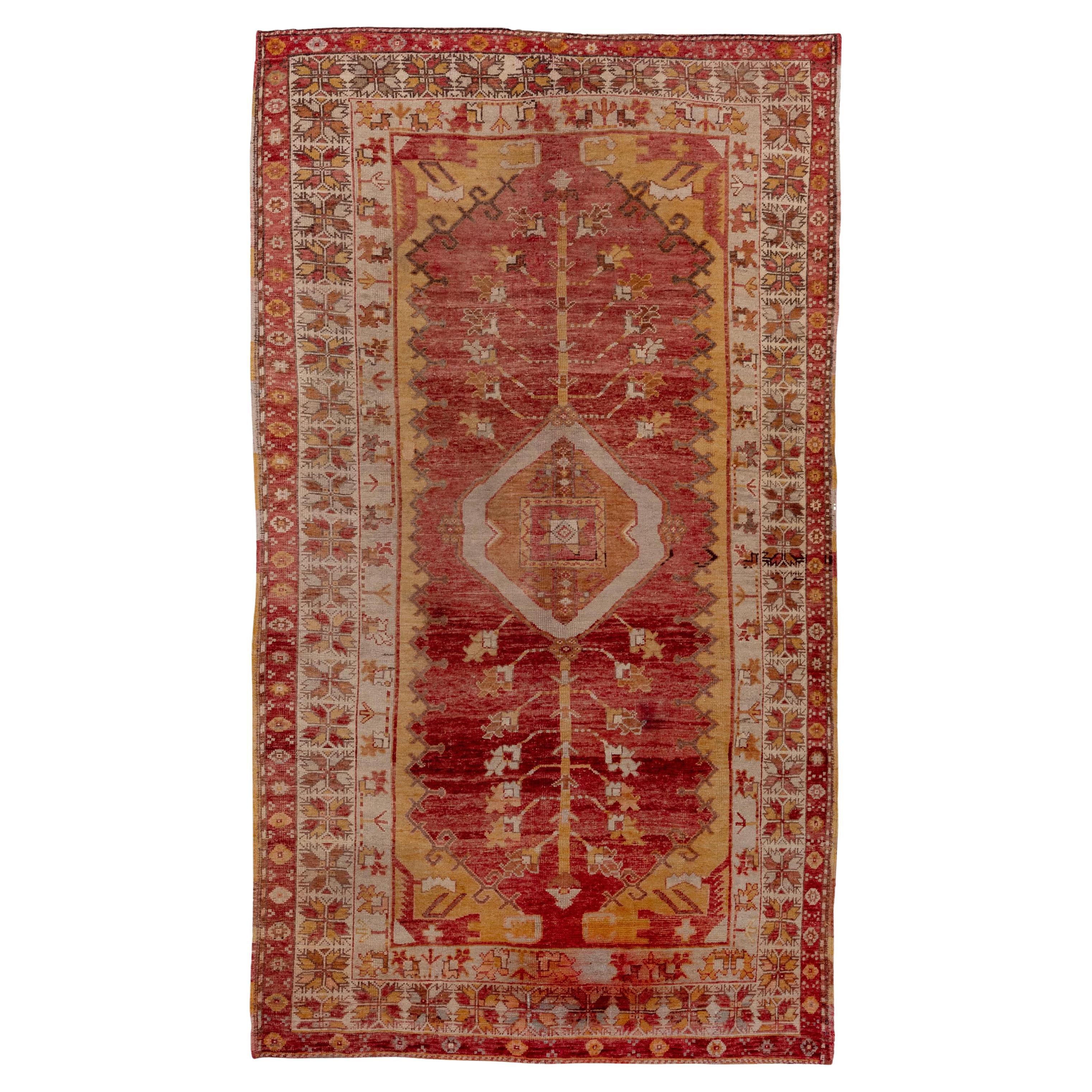 Antique Bright Oushak Rug, circa 1920s