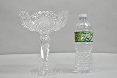 Antique Brilliant Cut Crystal Glass Candy Compote Pedestal Nut Dish - a Pair