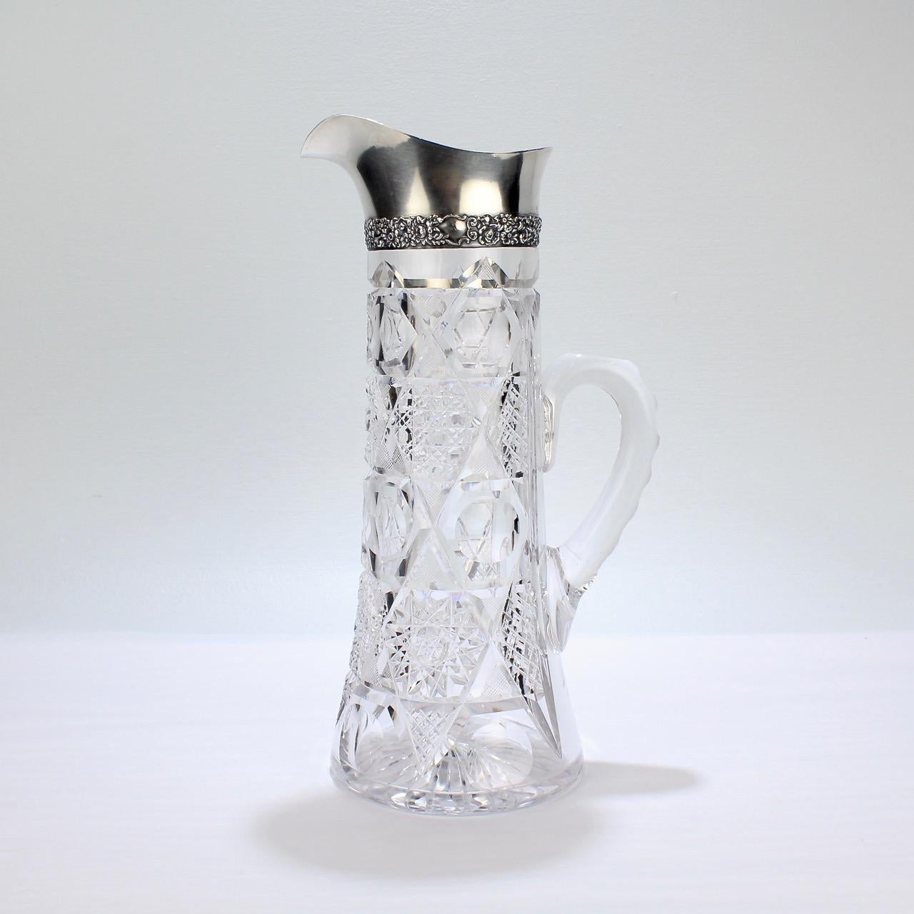 antique cut glass pitcher