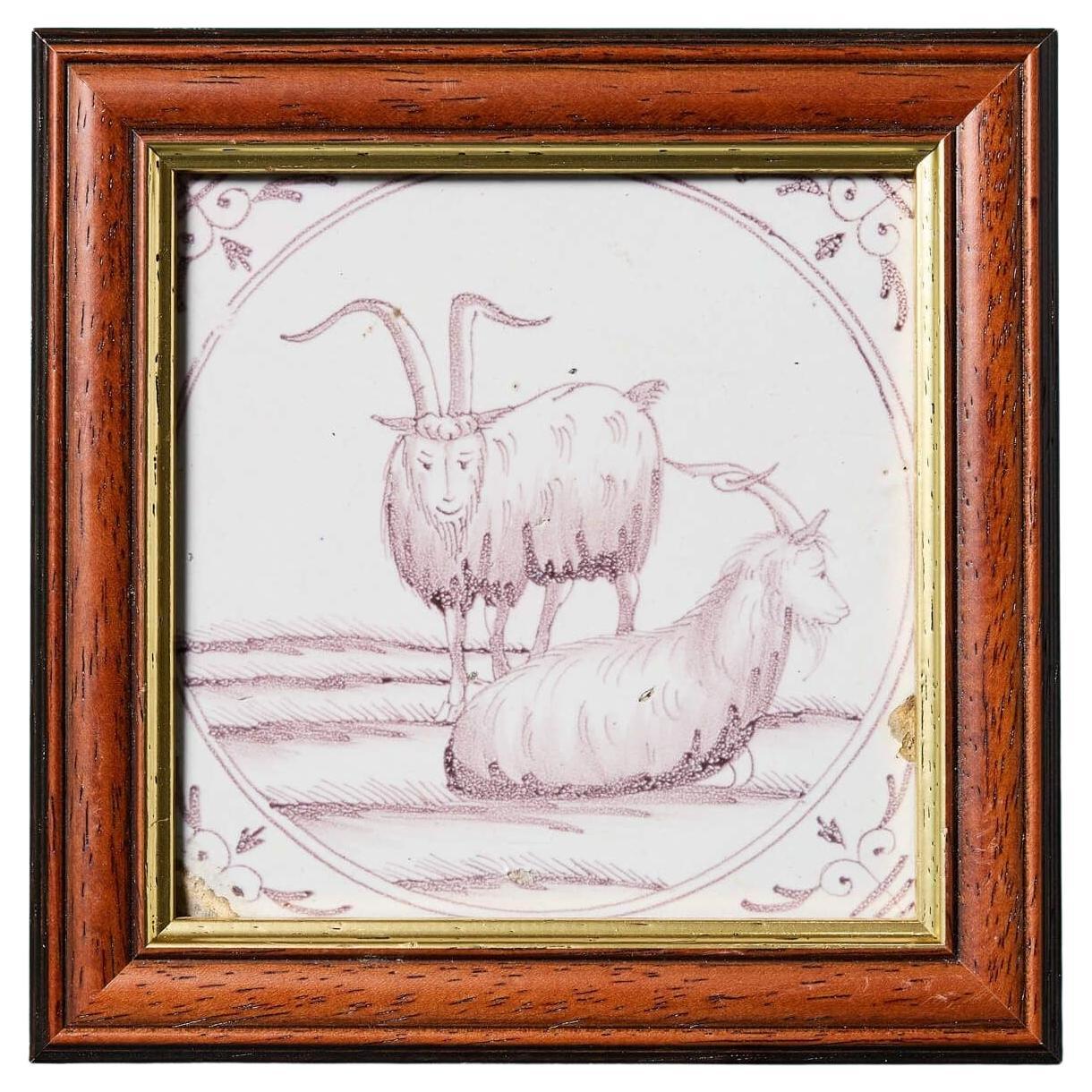 Antike Bristol Delft Mangan Fliese Ex Mobbs Collection'S