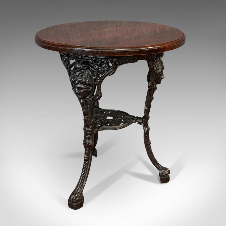 Antique Britannia Table, English, Cast Iron, Beech, Outdoor, Garden