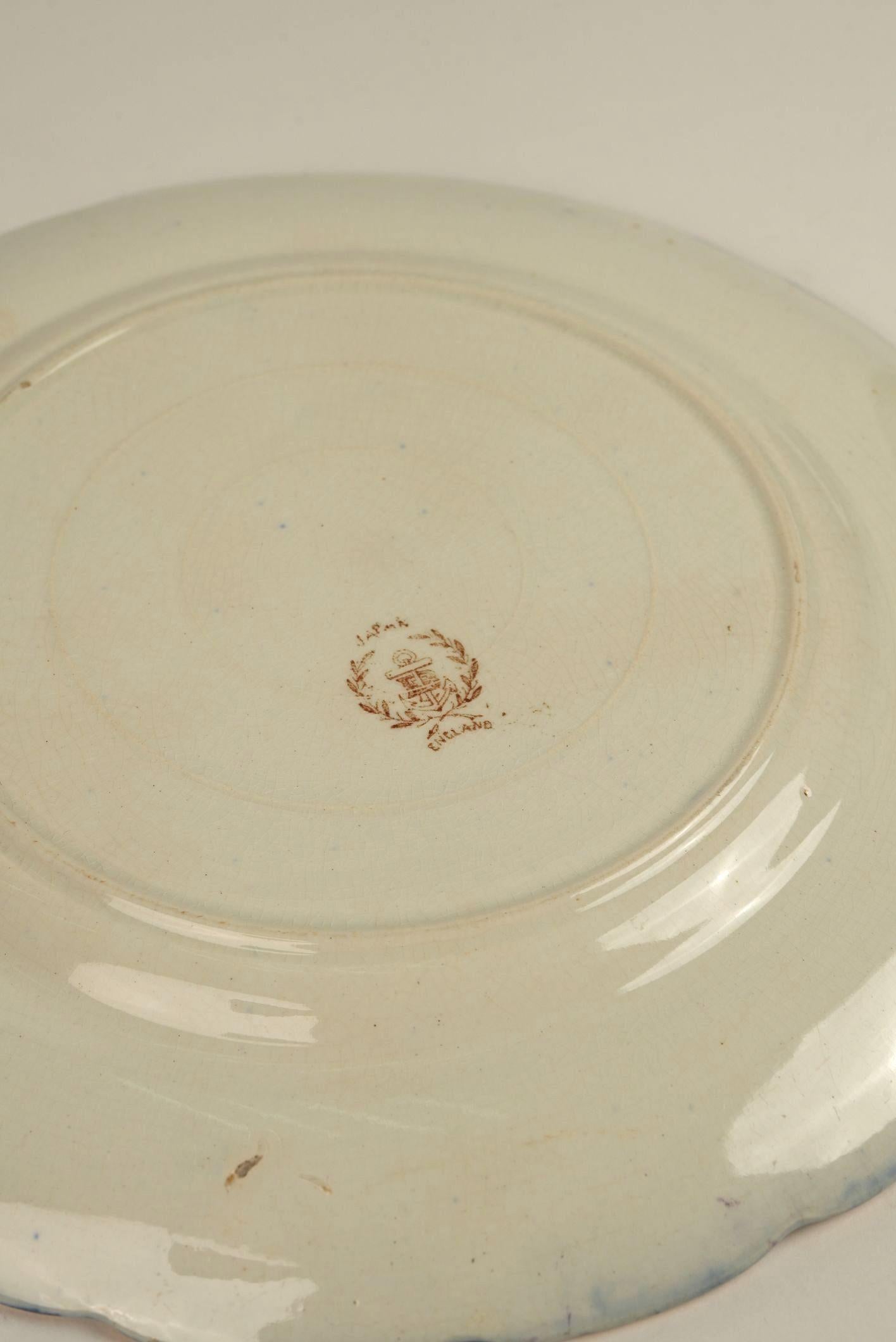 Antique British Anchor Pottery ‘Japan’ Pattern Plate (Circa 1890) For Sale 1