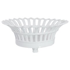 Antique British Ceramic Basket