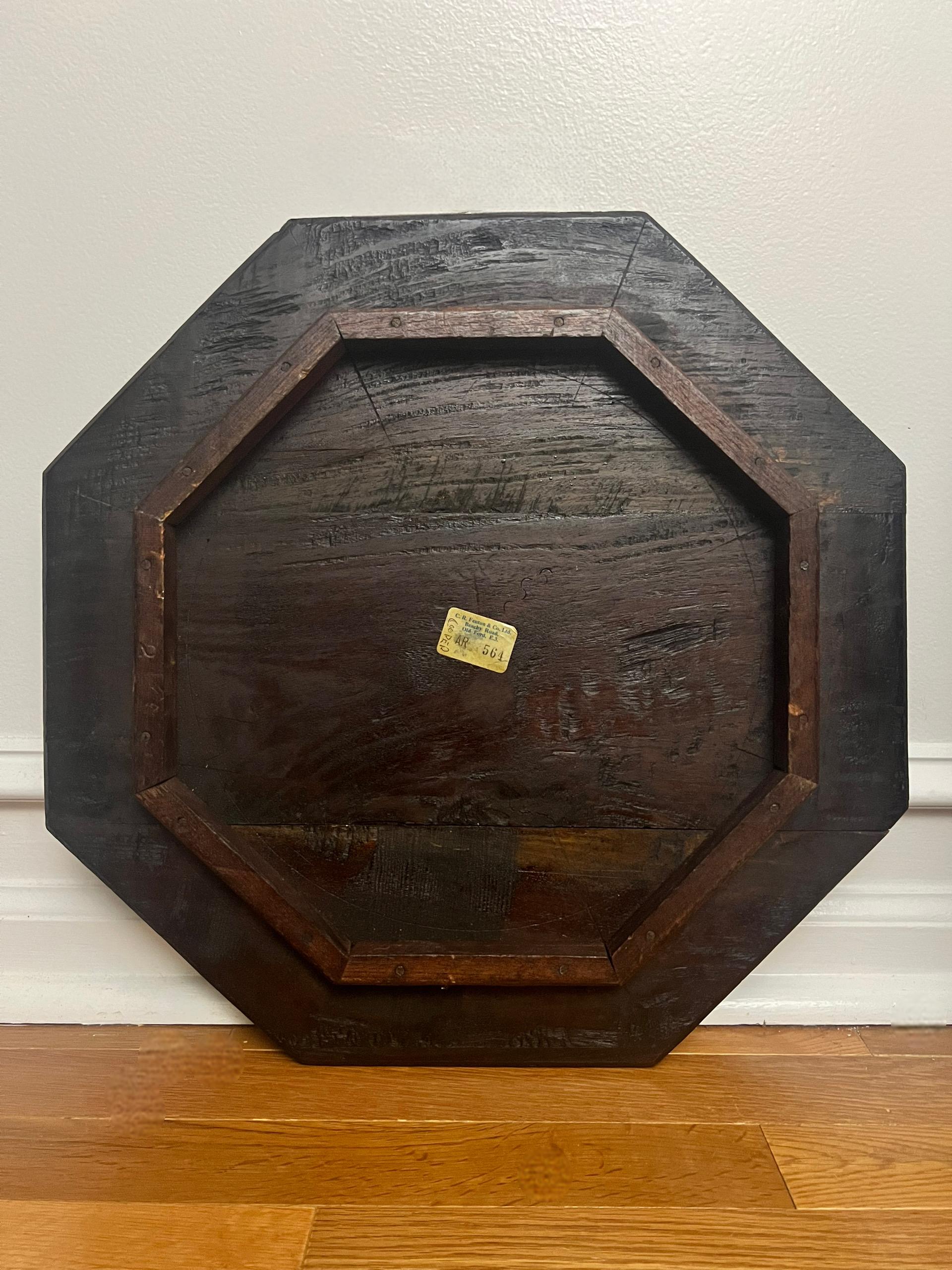 Antique British Colonial Anglo Indian Ebonized Octagonal Hardwood Side Table 6