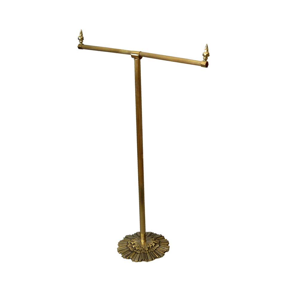 Antique British Colonial Bronze Pedestal Towel Rack, Stand Made in ...
