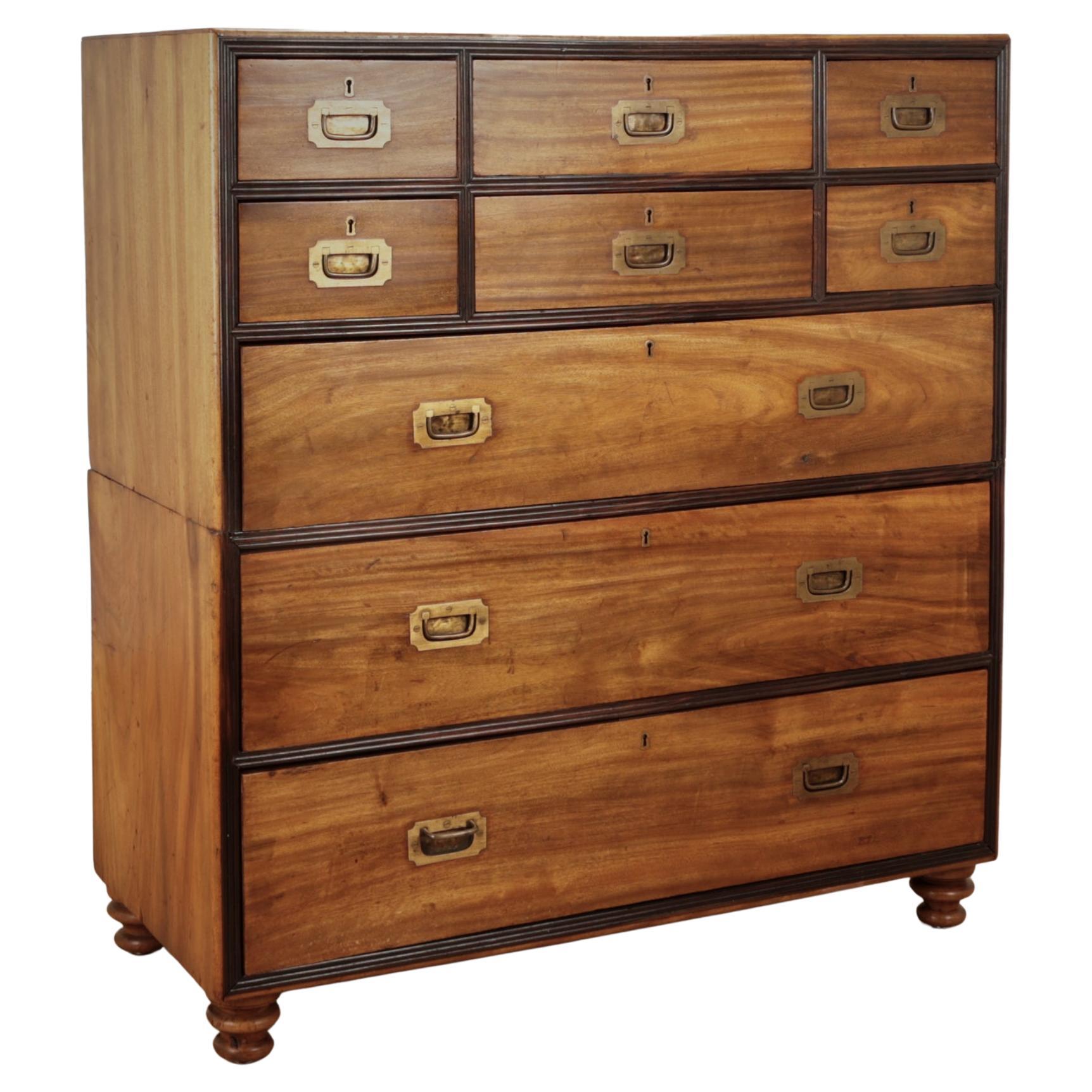 Antique British Colonial Campaign Chest