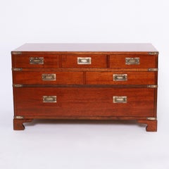 Antique British Colonial Campaign Chest of Drawers