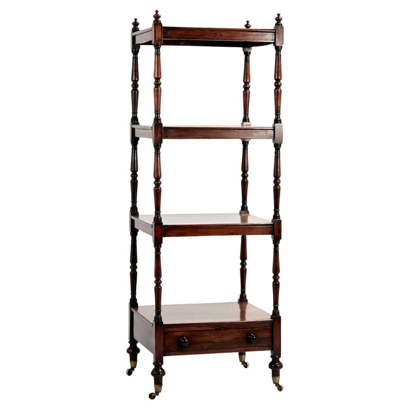 Antique British Colonial Four Tiered Stand or Etagere