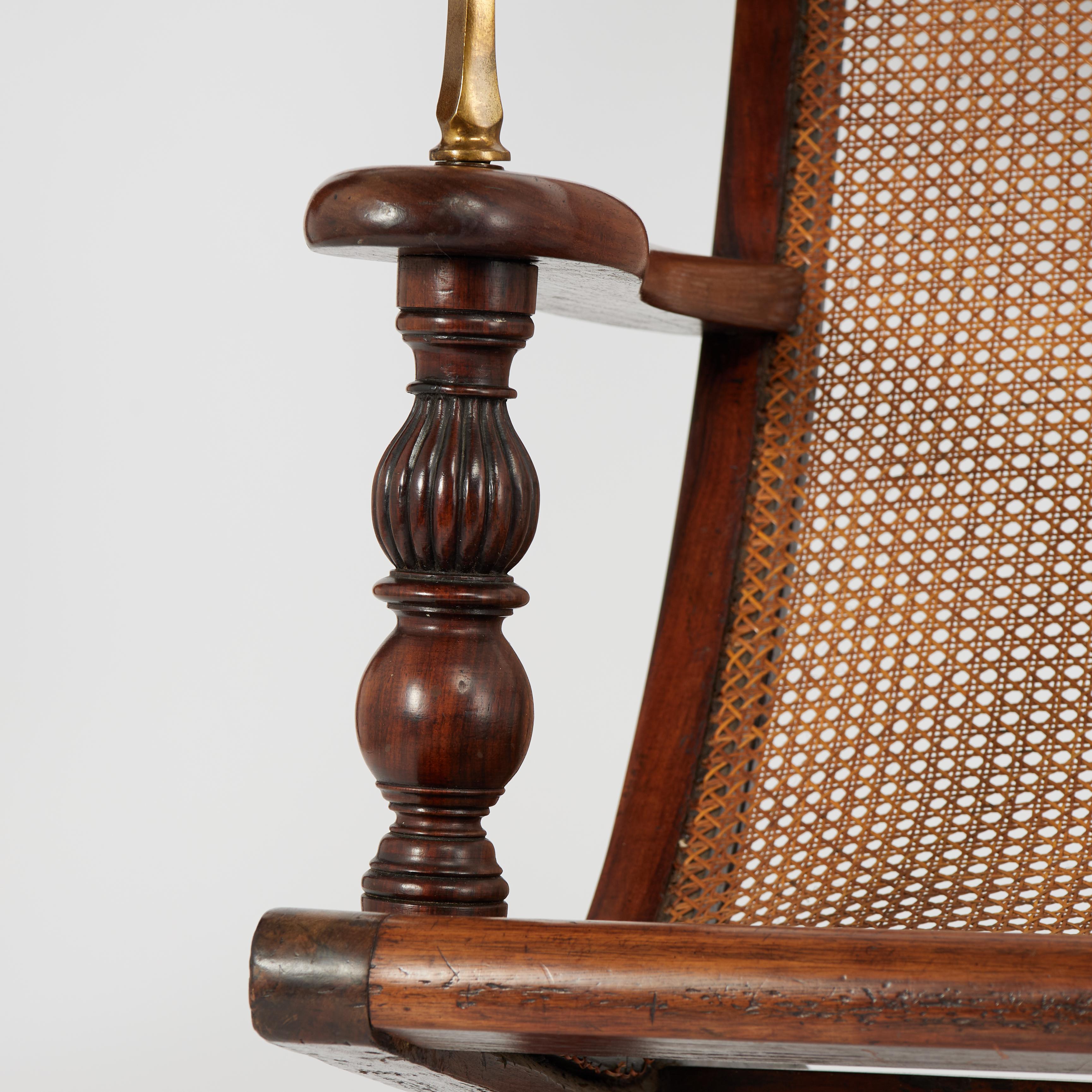 Antique British Colonial Plantation Chair with Book Stand 3