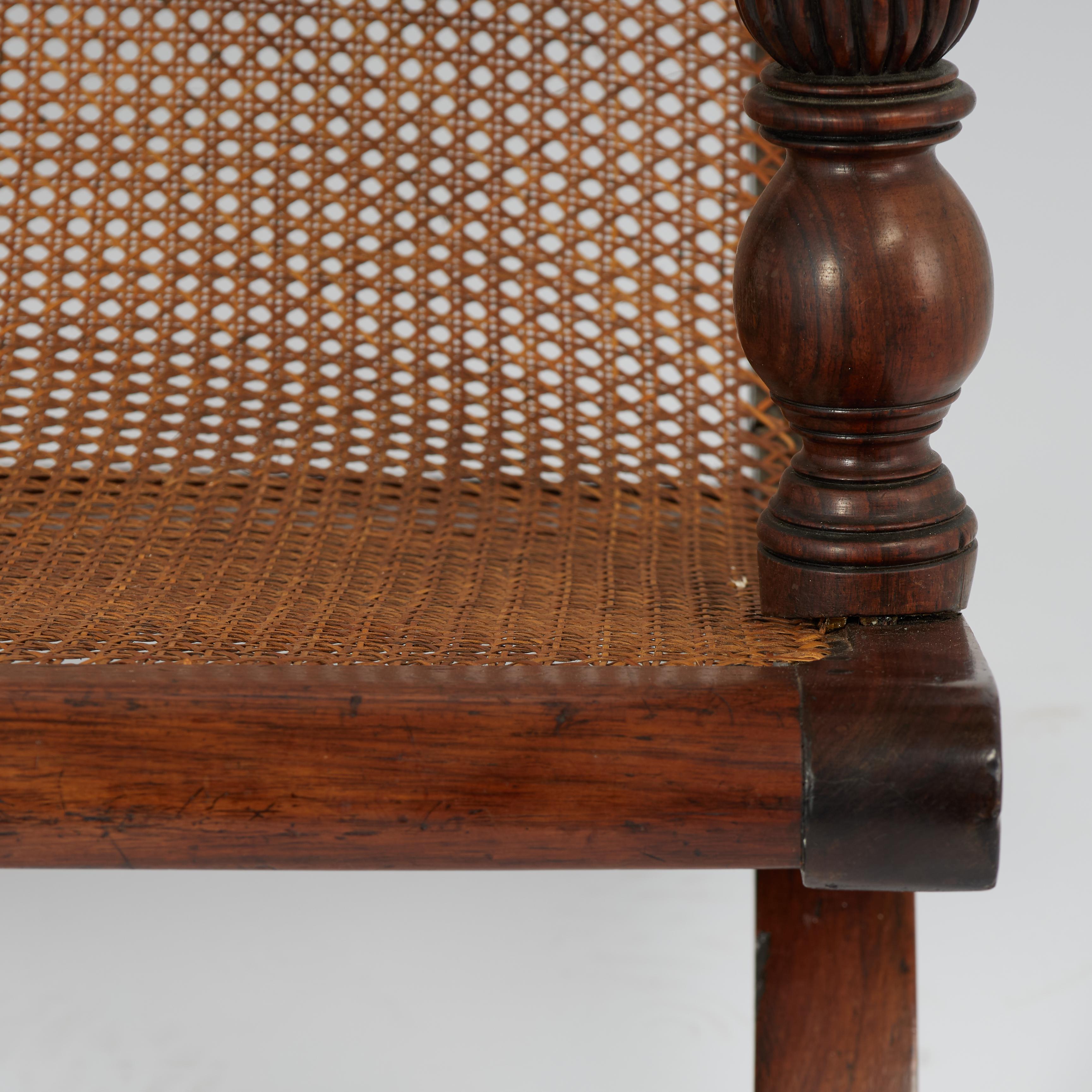 Antique British Colonial Plantation Chair with Book Stand 4