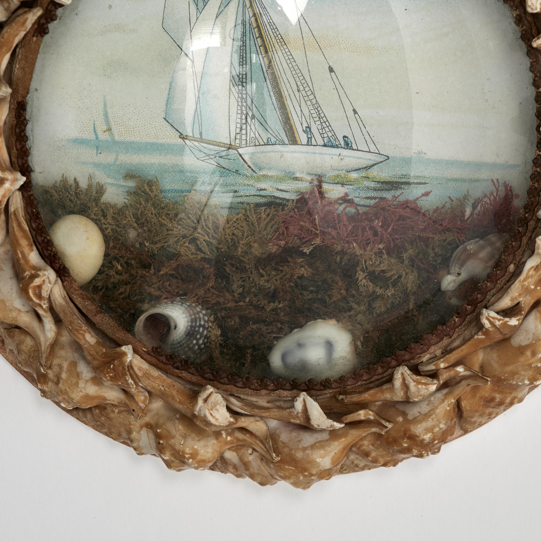 Hand-Crafted Antique British Colonial Sailors Valentine For Sale