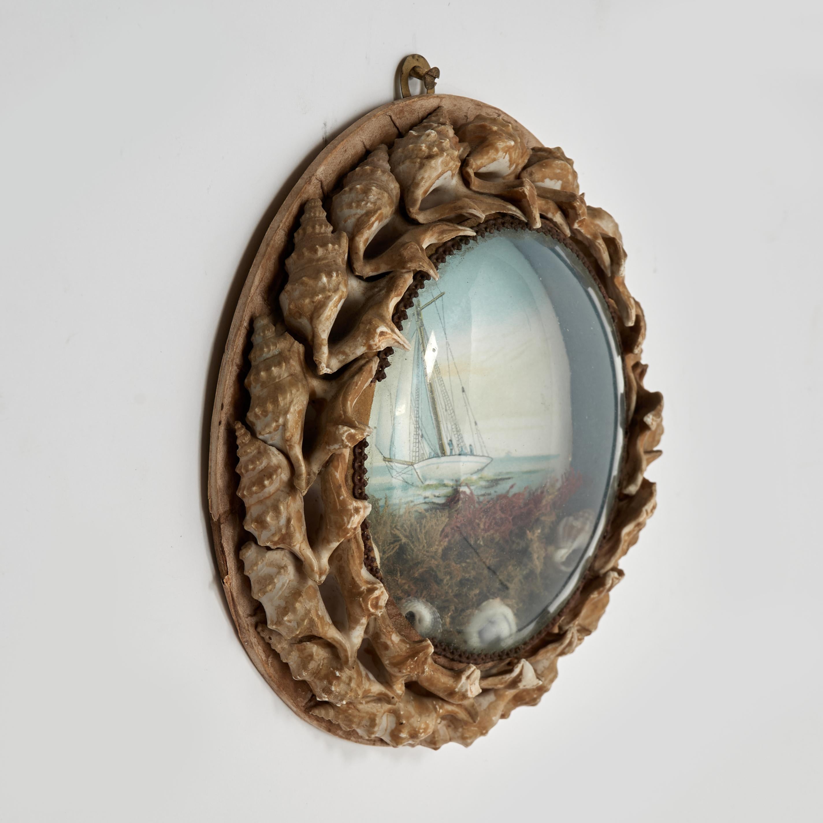 Antique British Colonial Sailors Valentine In Good Condition For Sale In Palm Beach, FL