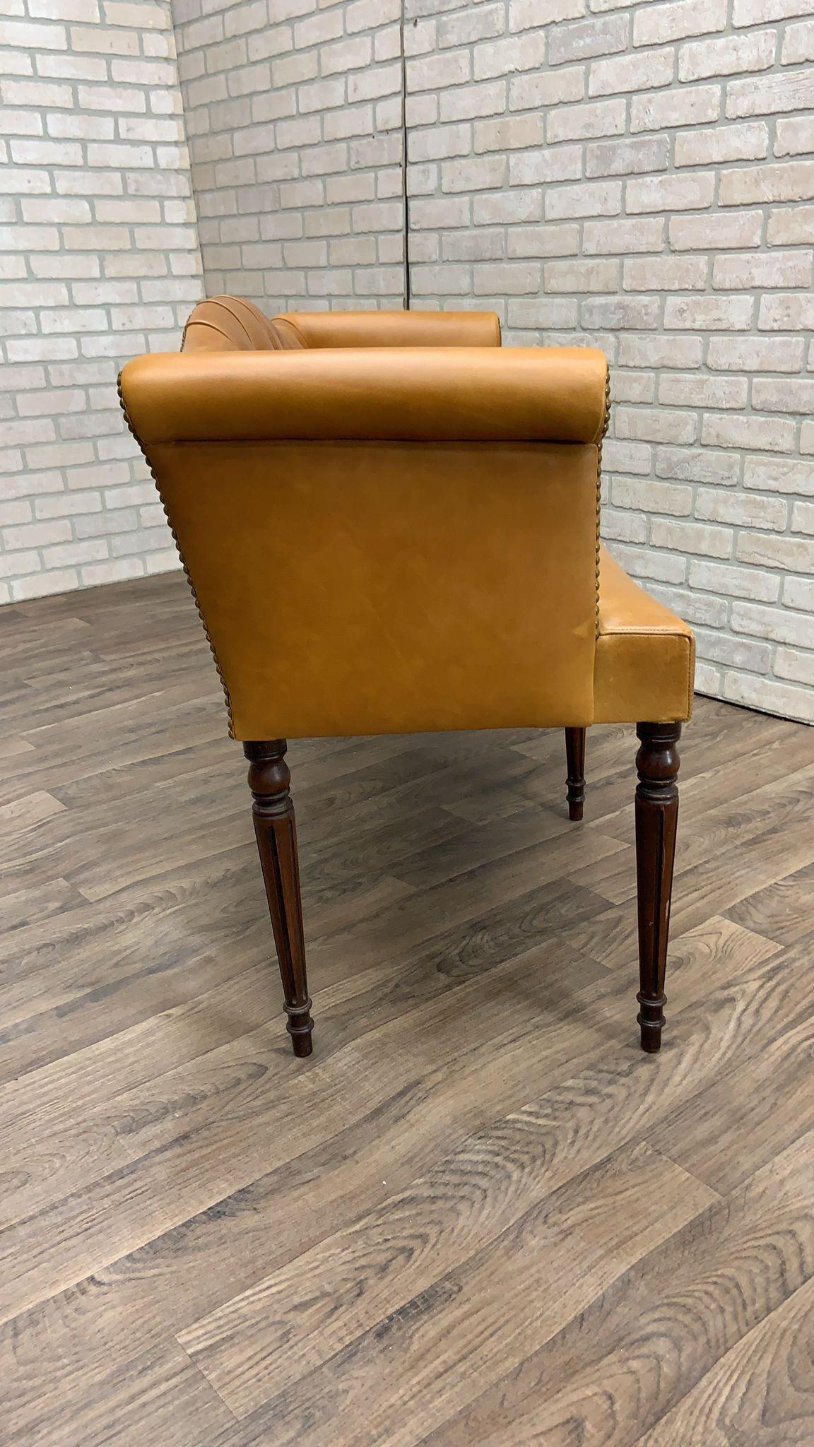 leather dining settee