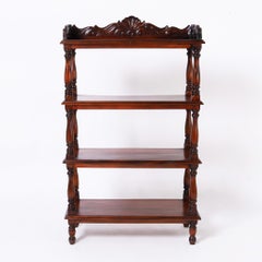 Antique British Colonial Style Etagere