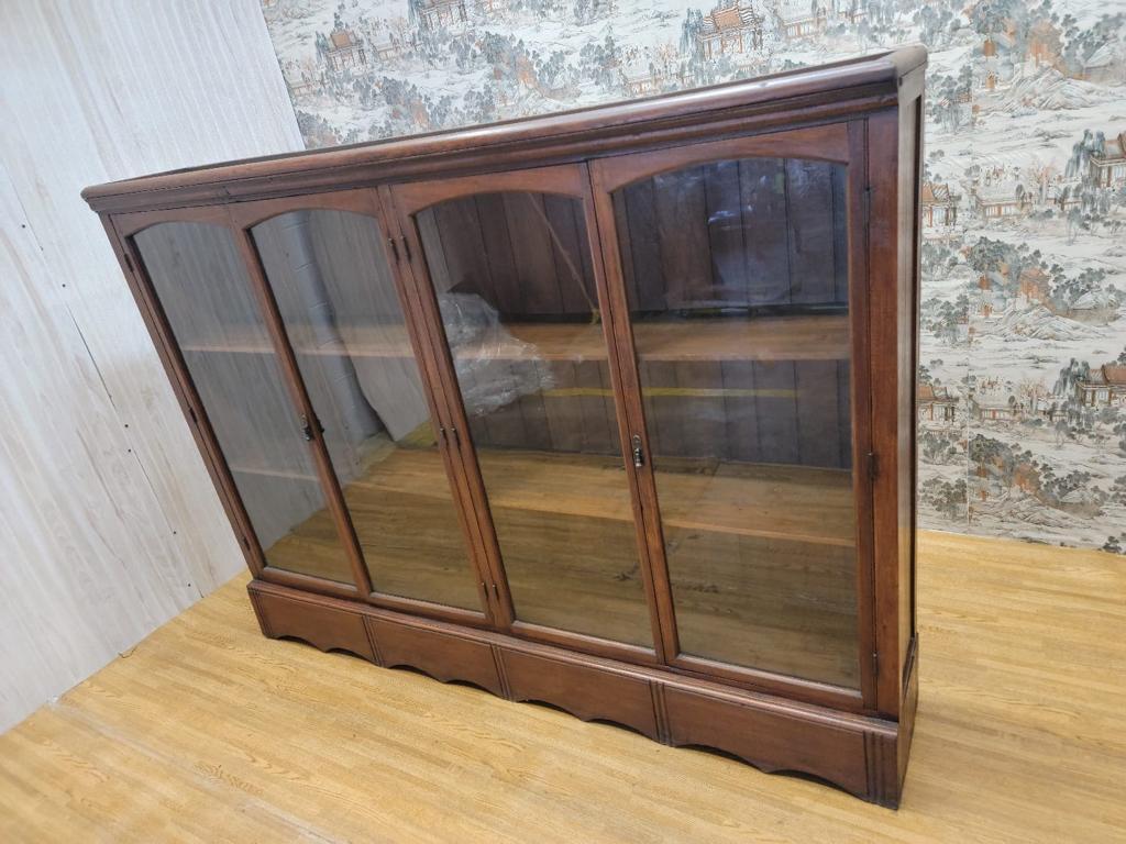 Antique Shanxi Province Teak and Glass Display Cabinet/Bookcase For Sale 4