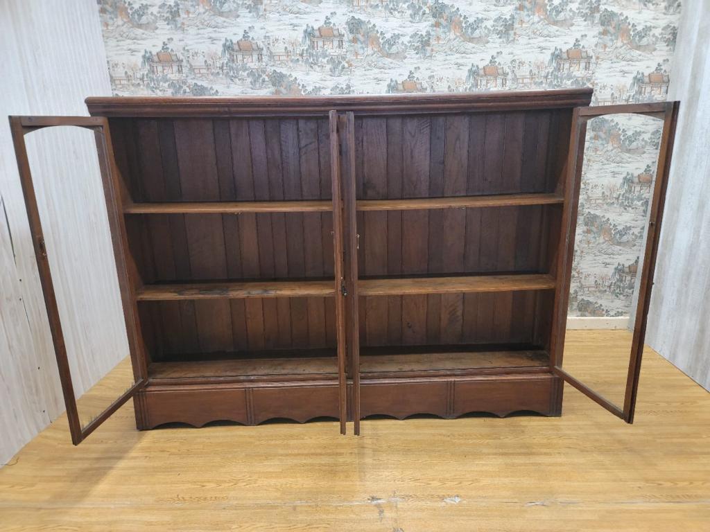 Antique Shanxi Province Teak and Glass Display Cabinet/Bookcase For Sale 5