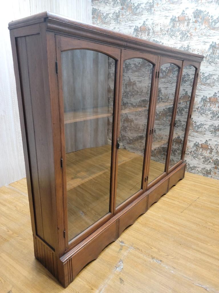 Hand-Crafted Antique Shanxi Province Teak and Glass Display Cabinet/Bookcase For Sale