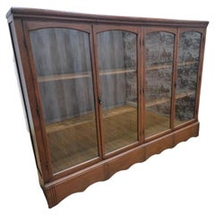 Antique Shanxi Province Teak and Glass Display Cabinet/Bookcase