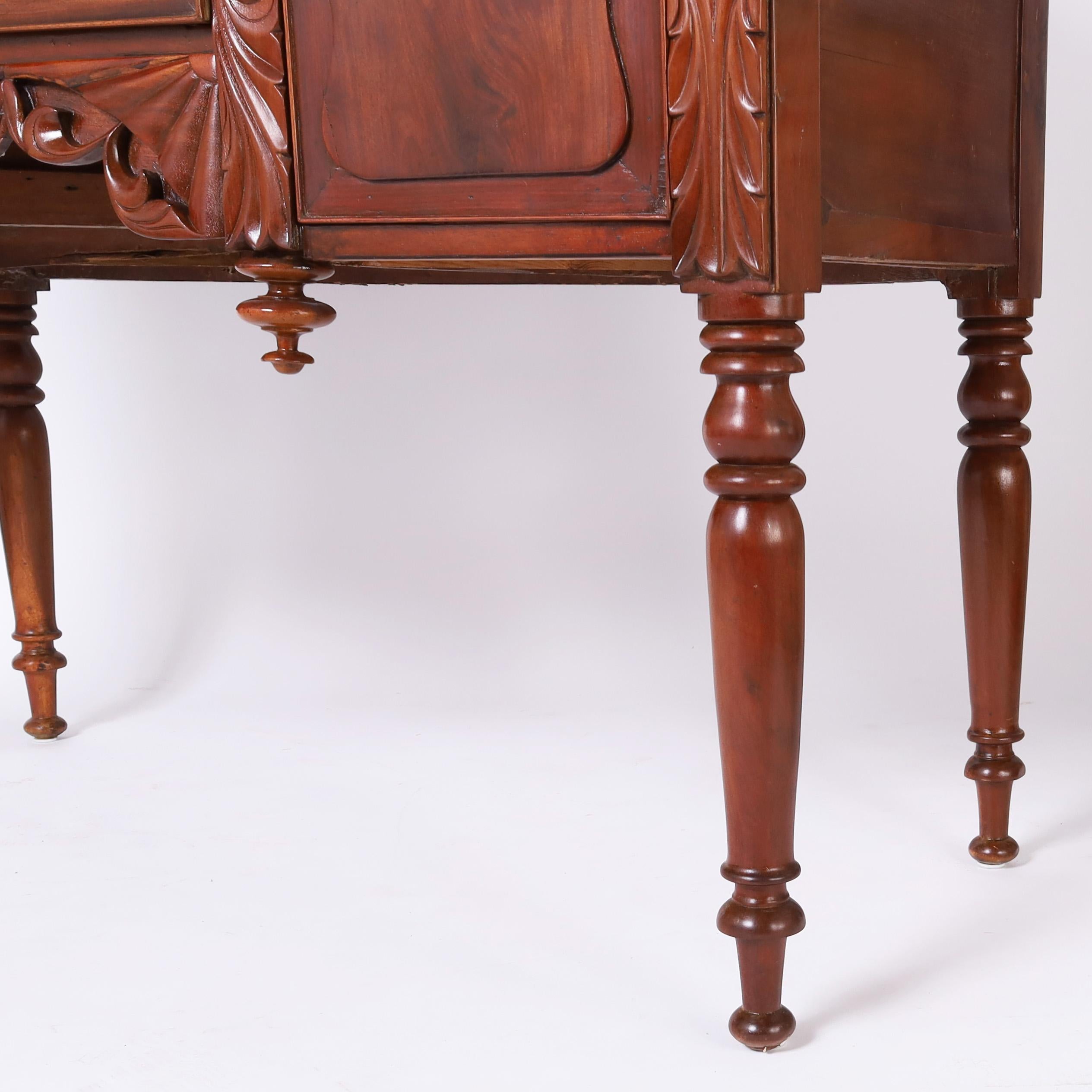 Antique British Colonial West Indies Mahogany Sideboard o Server in vendita 3