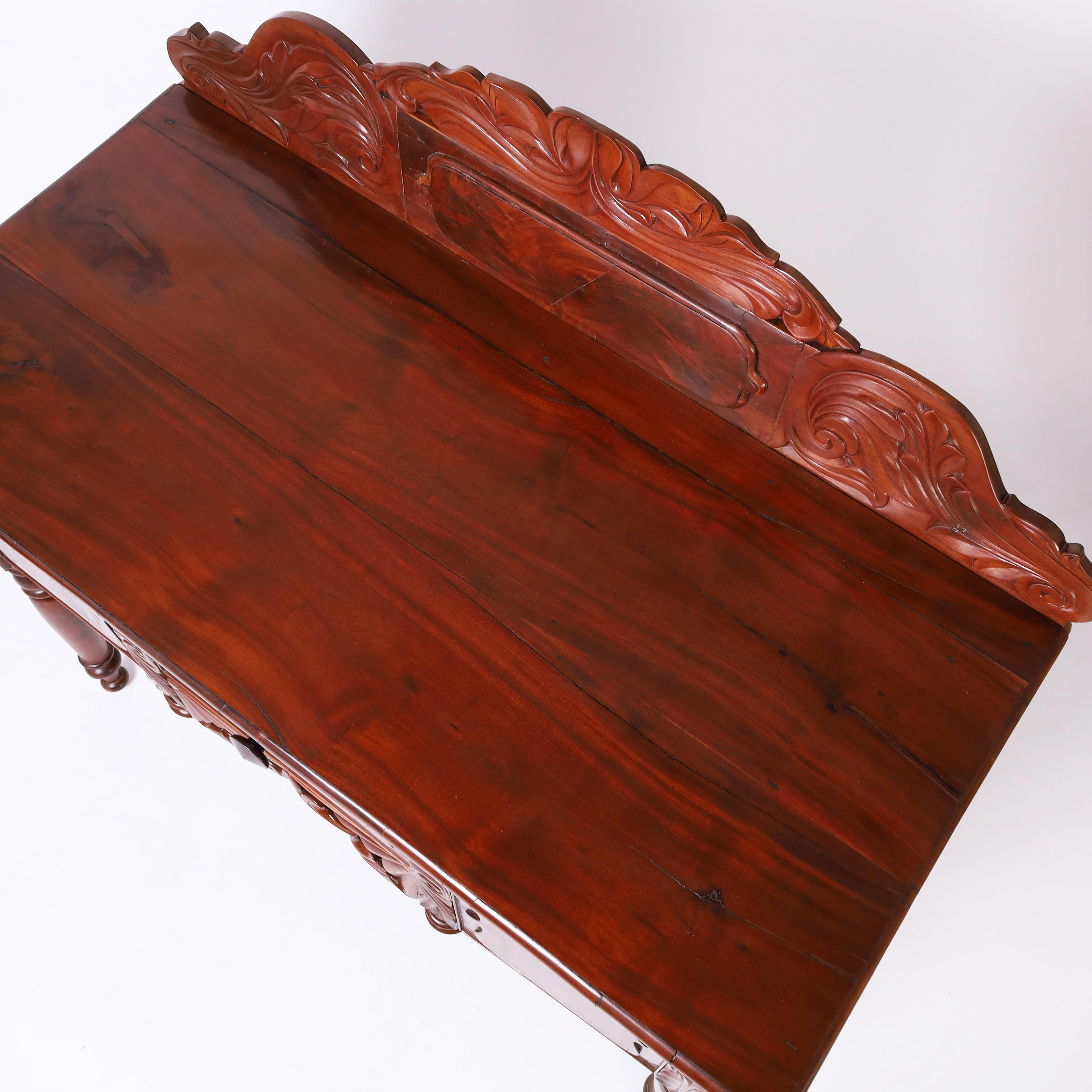 Barbudano Antique British Colonial West Indies Mahogany Sideboard o Server in vendita