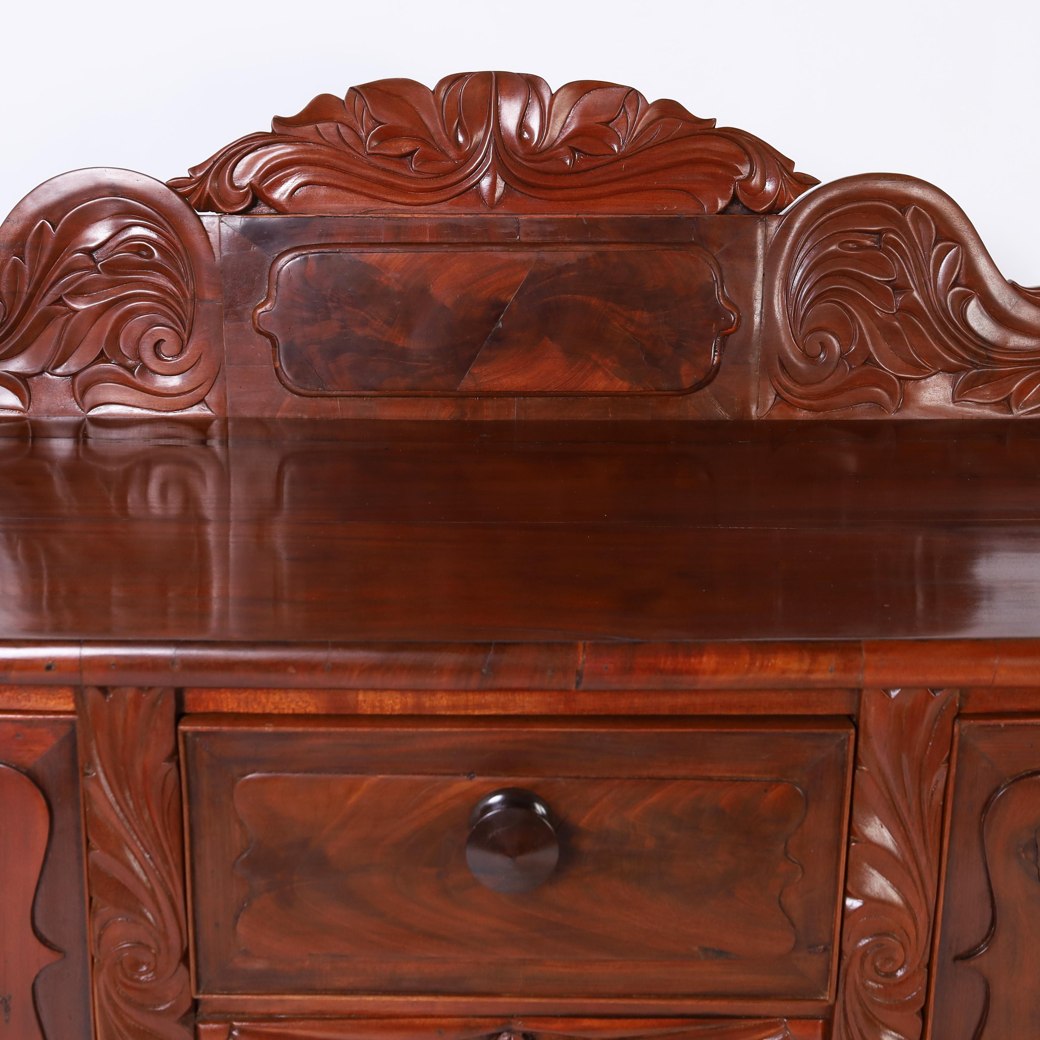 Antique British Colonial West Indies Mahogany Sideboard o Server In condizioni buone in vendita a Palm Beach, FL