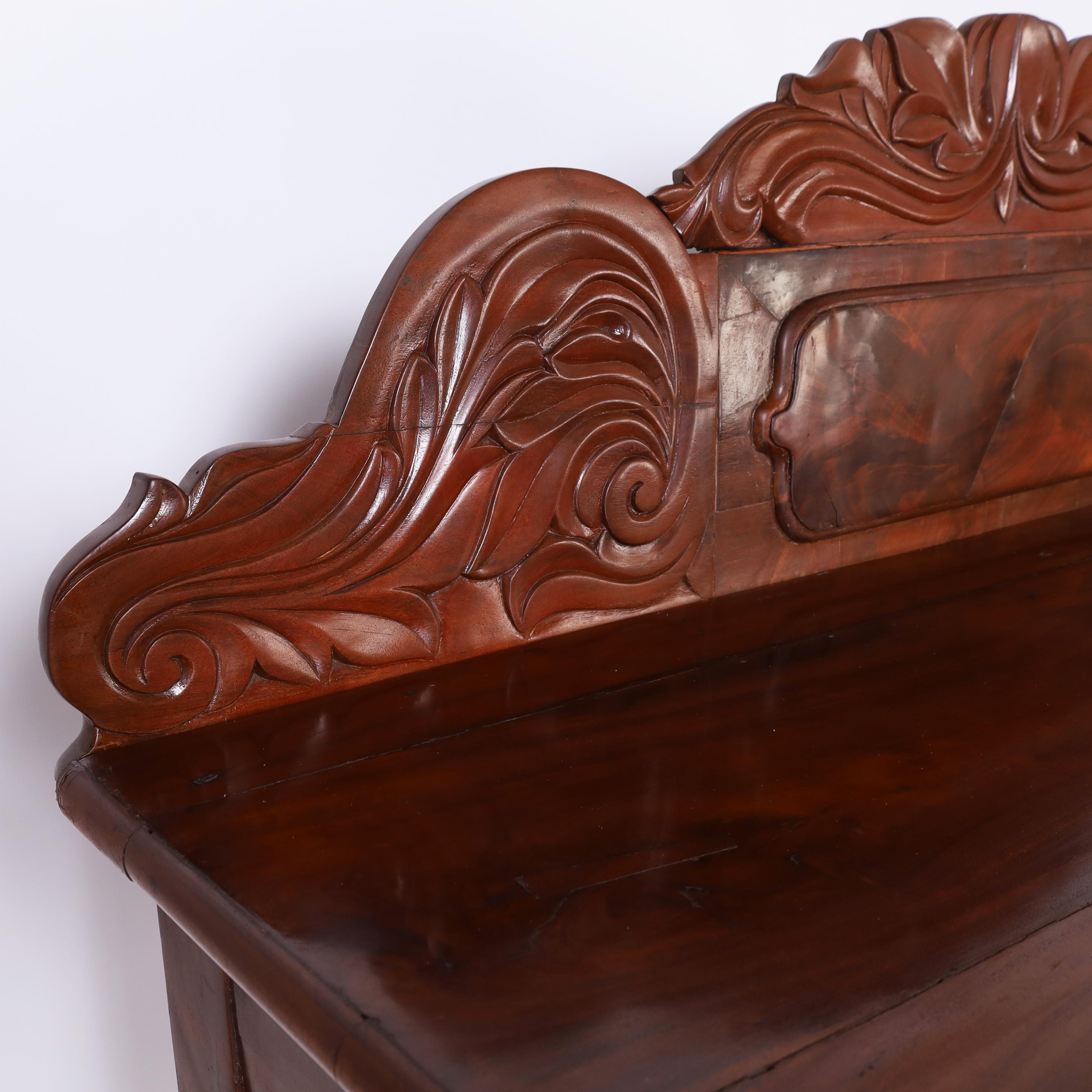 XIX secolo Antique British Colonial West Indies Mahogany Sideboard o Server in vendita