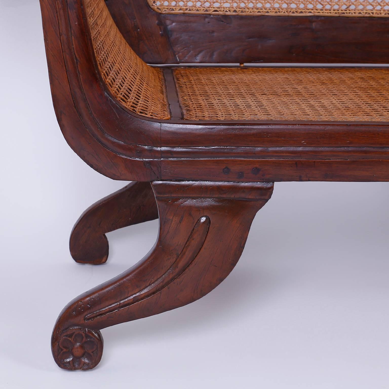Caribbean Antique British Colonial West Indies Settee