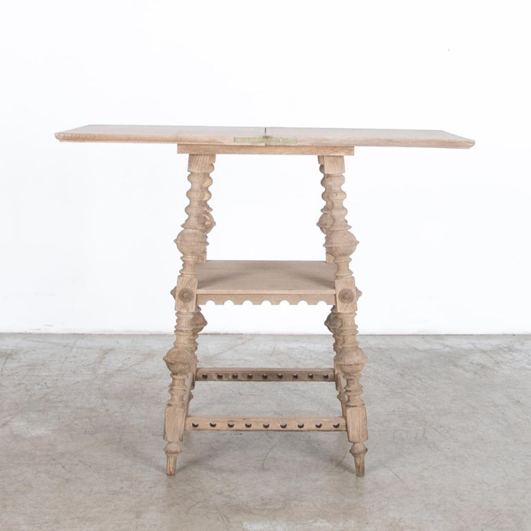 Antique British Flip Top Oak Table at 1stDibs