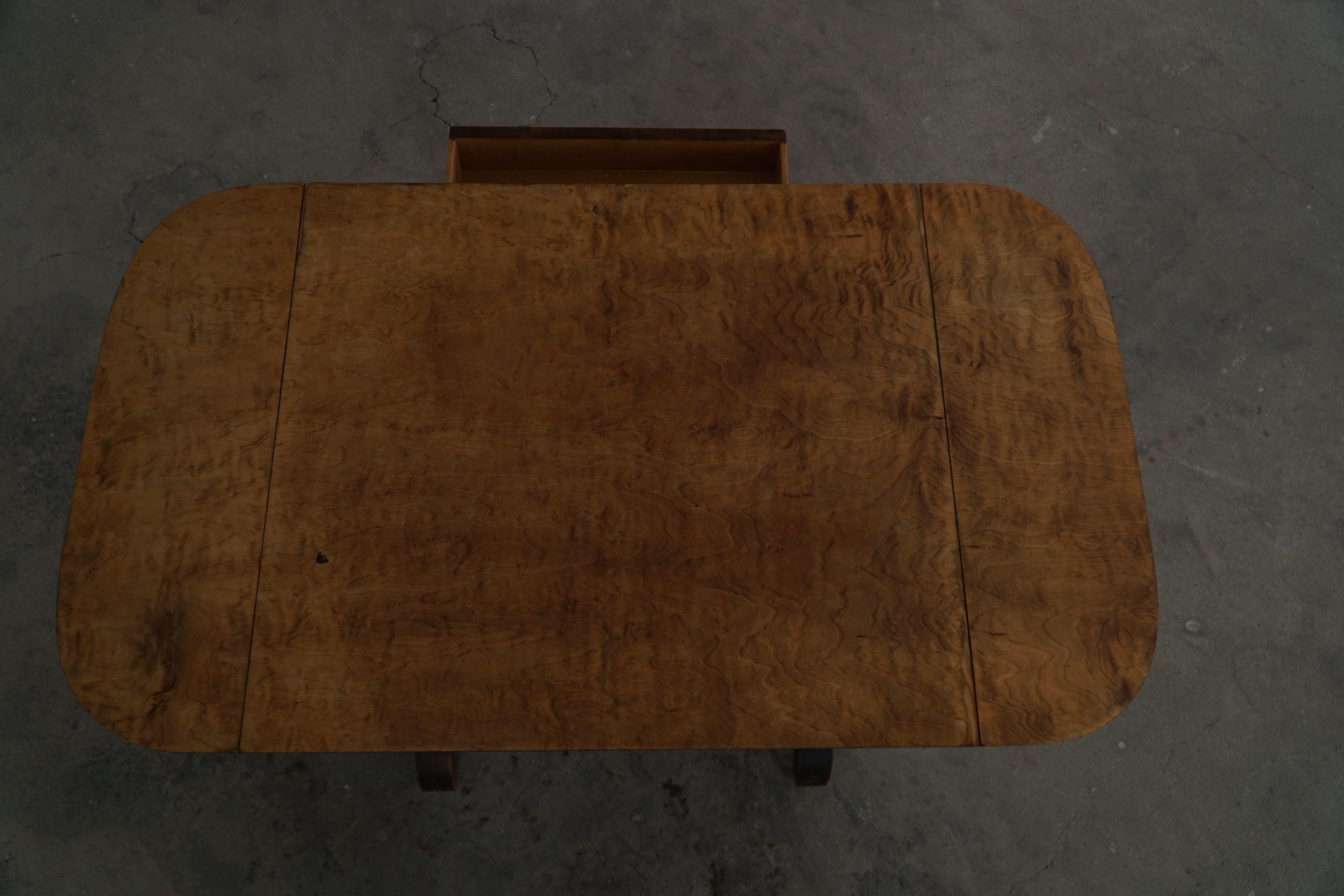 Antique British Folding Desk with Bobbin Legs, Early 20th Century For Sale 7