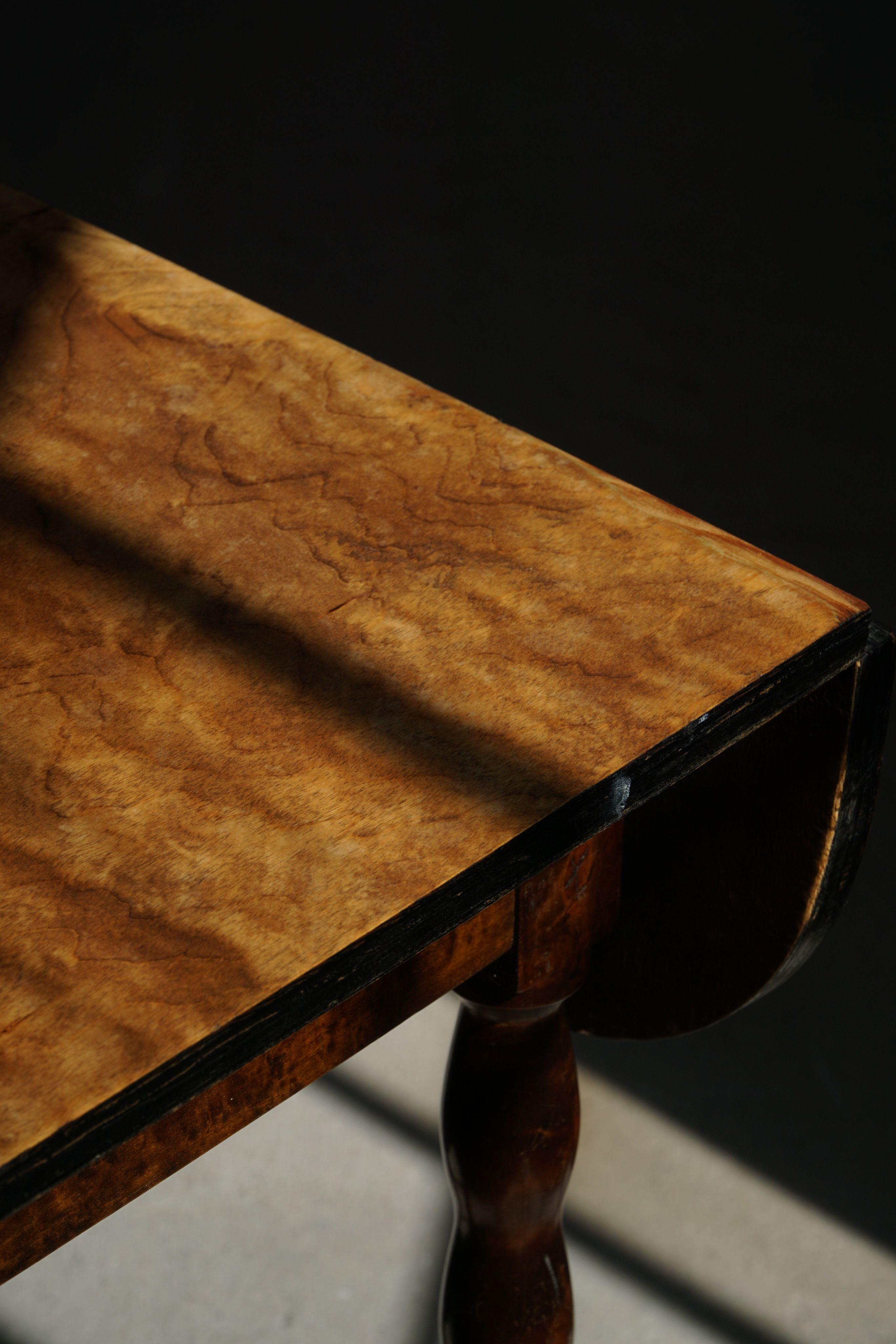 English Antique British Folding Desk with Bobbin Legs, Early 20th Century For Sale