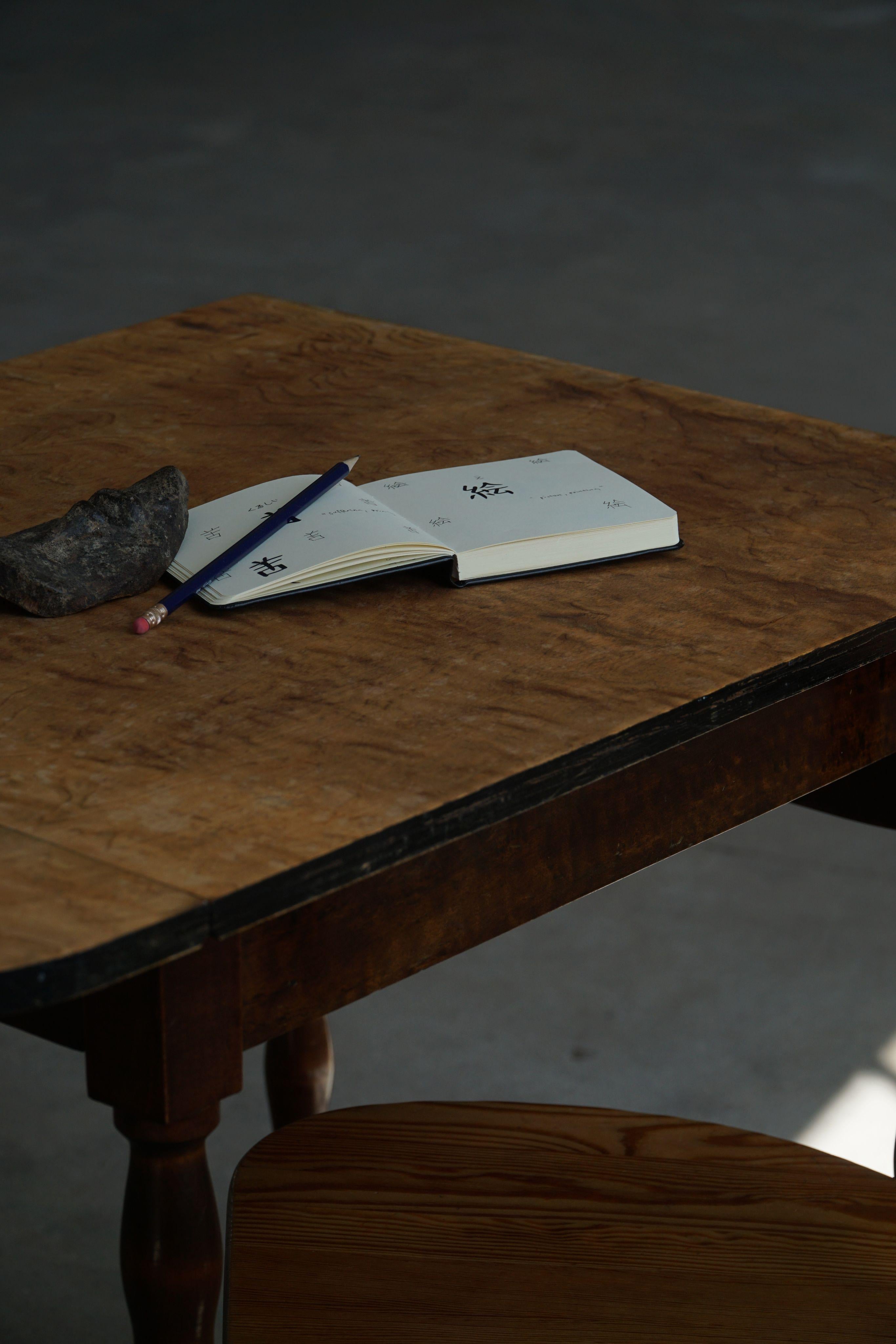 Antique British Folding Desk with Bobbin Legs, Early 20th Century In Good Condition For Sale In Odense, DK