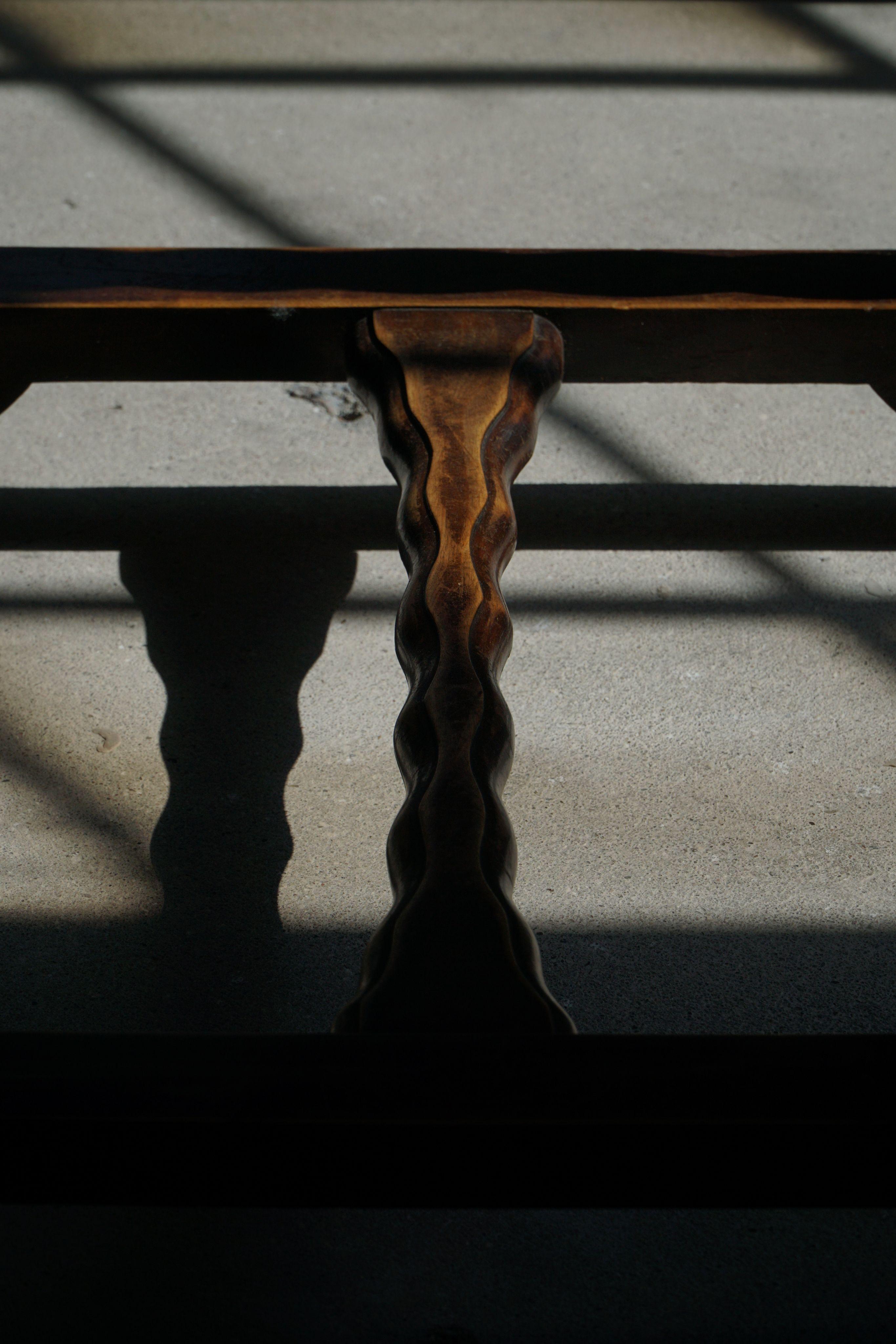 Antique British Folding Desk with Bobbin Legs, Early 20th Century For Sale 2
