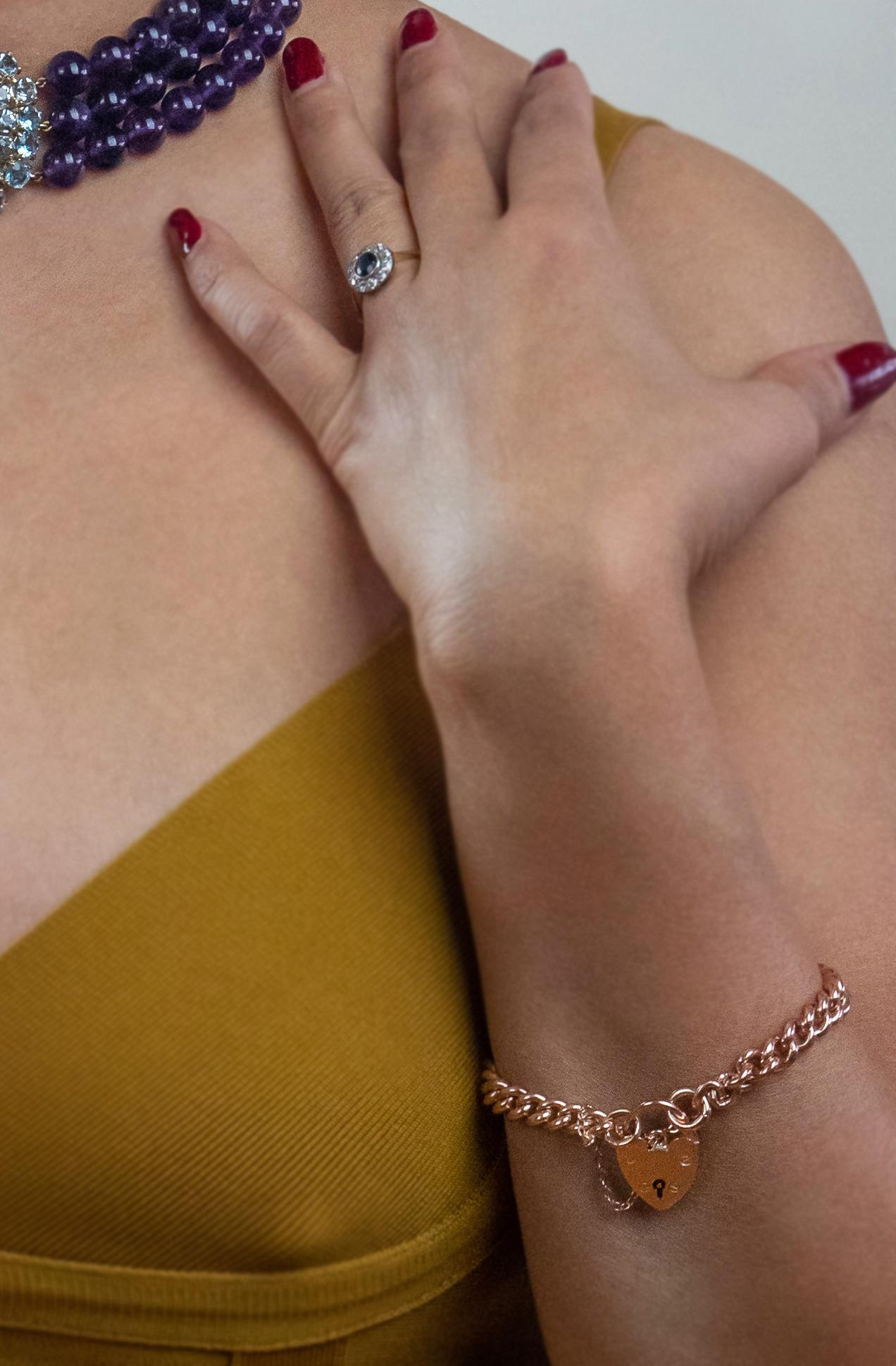 rose gold curb bracelet