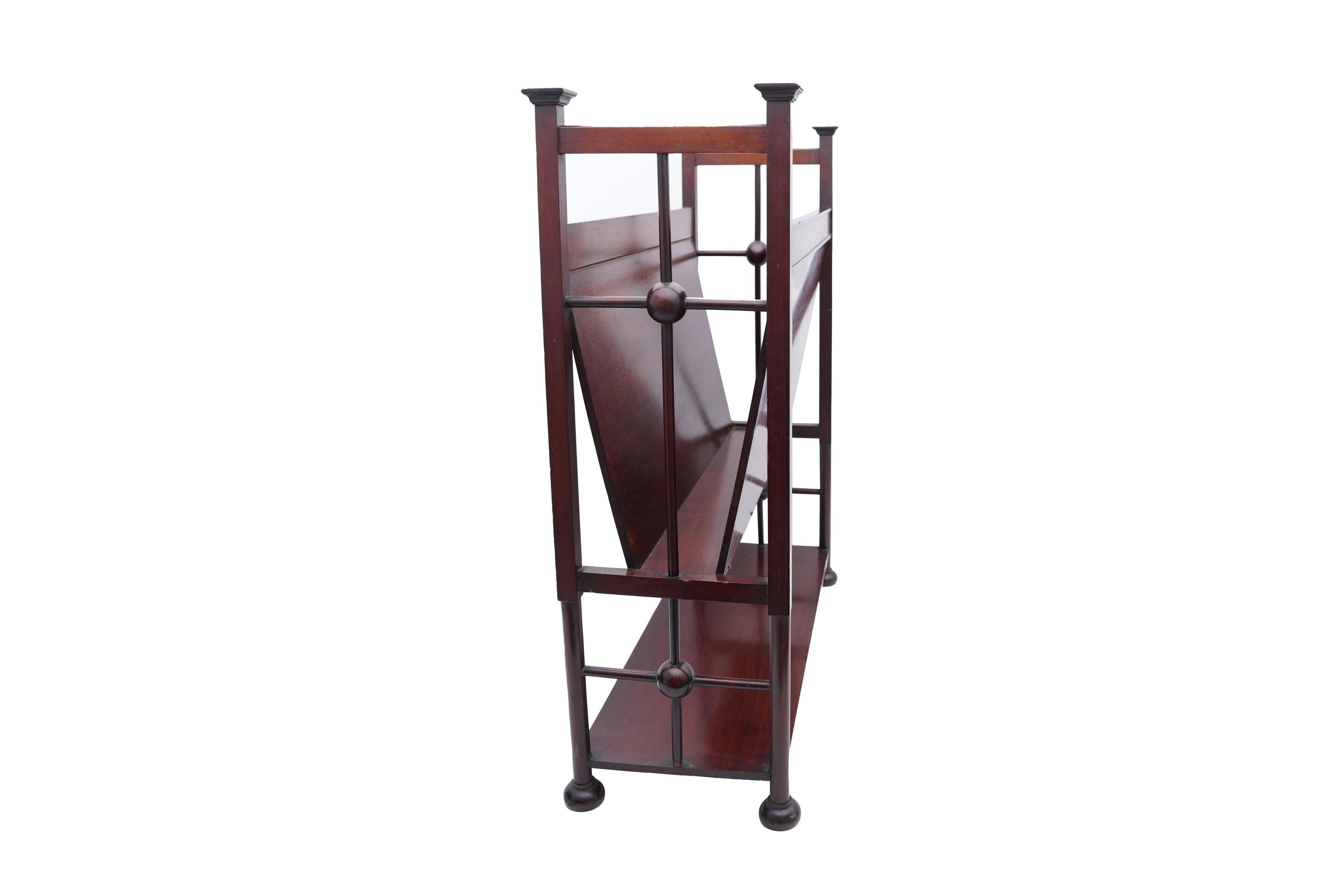 English Antique British Liberty's of London Arts and Crafts Magazine / Paper Rack For Sale