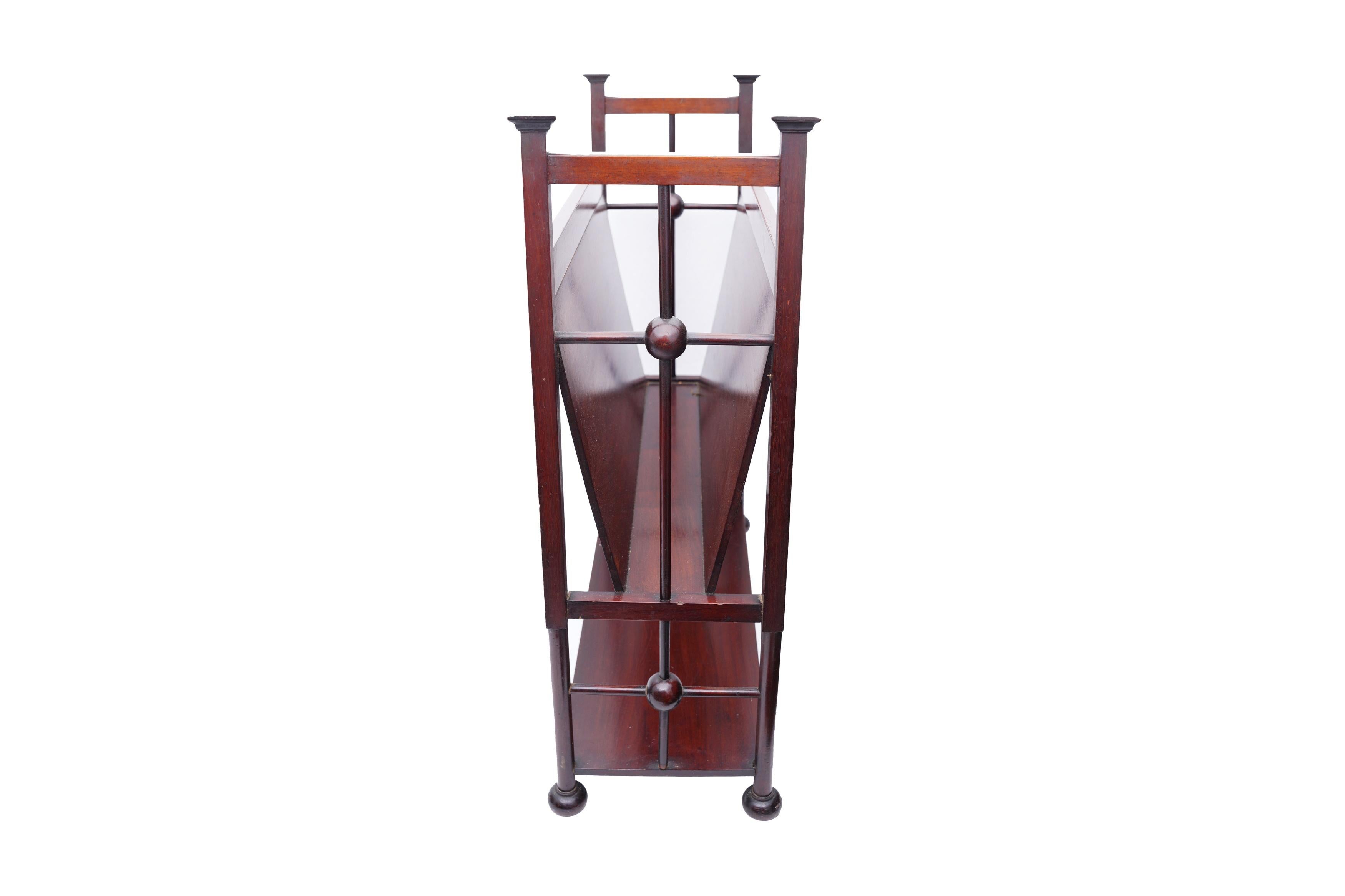 Hand-Crafted Antique British Liberty's of London Arts and Crafts Magazine / Paper Rack For Sale