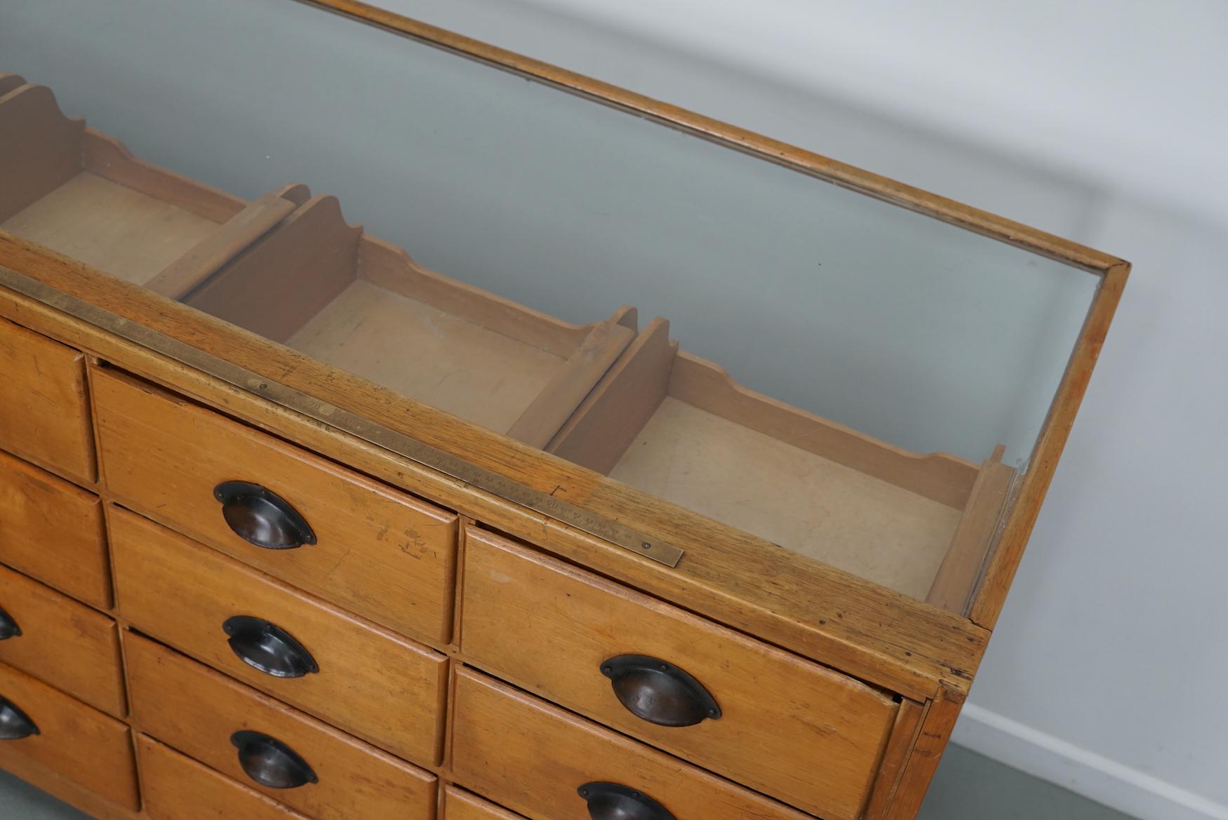 Antique British Maple Haberdashery Cabinet or Shop Counter, 1920/30s 4
