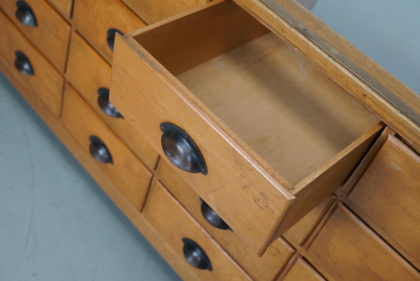 Antique British Maple Haberdashery Cabinet or Shop Counter, 1920/30s 5