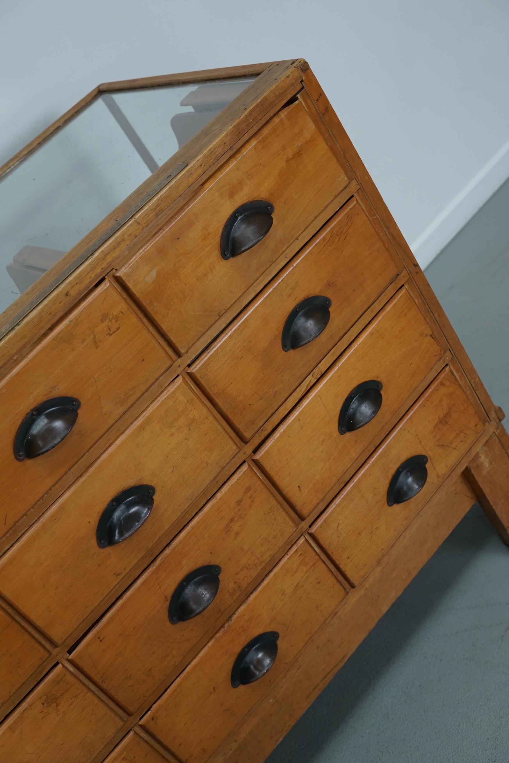 Antique British Maple Haberdashery Cabinet or Shop Counter, 1920/30s 6