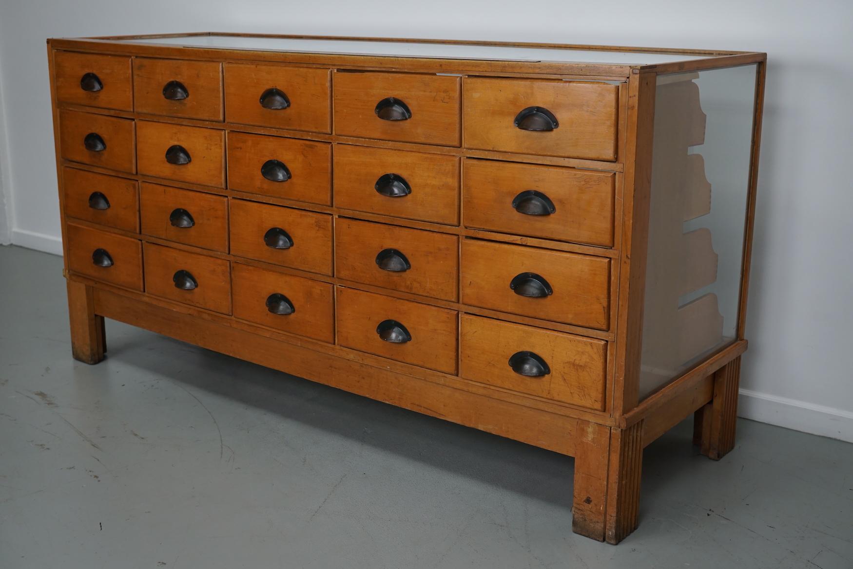Antique British Maple Haberdashery Cabinet or Shop Counter, 1920/30s 7