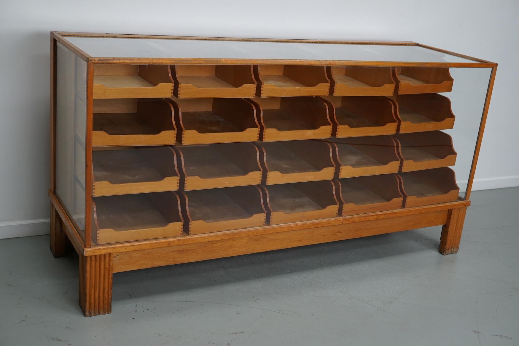 Antique British Maple Haberdashery Cabinet or Shop Counter, 1920/30s 14