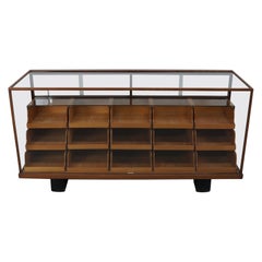 Antique British Maple & Hardwood Haberdashery Cabinet or Shop Counter, 1930s
