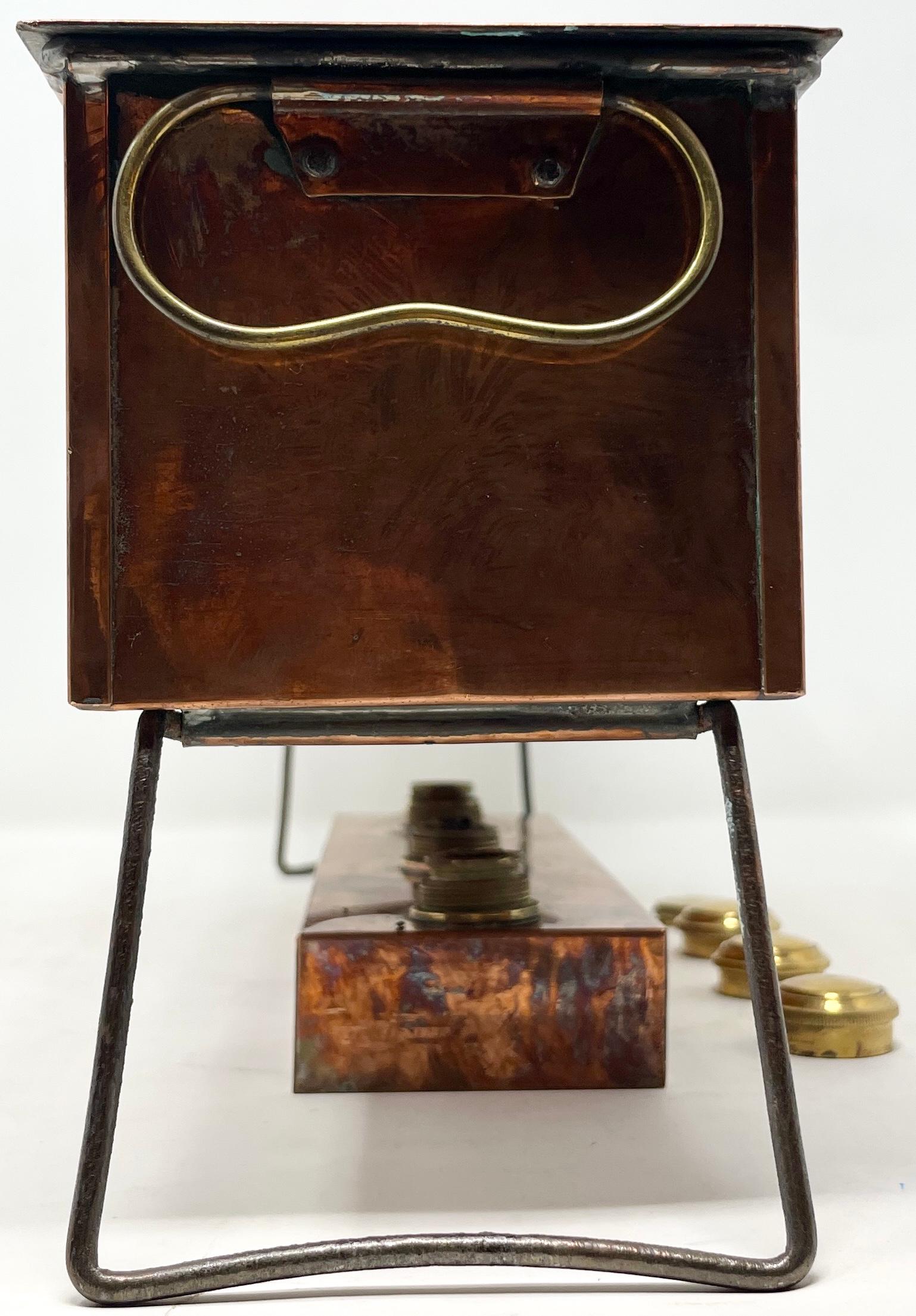 Brass Antique British Medical Sterilizer with Original Burner, Circa 1890 For Sale